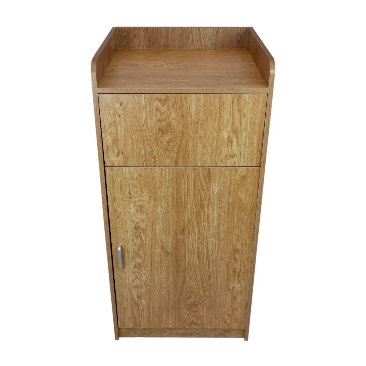 Light Oak Wooden Litter Bin & Tray Stand