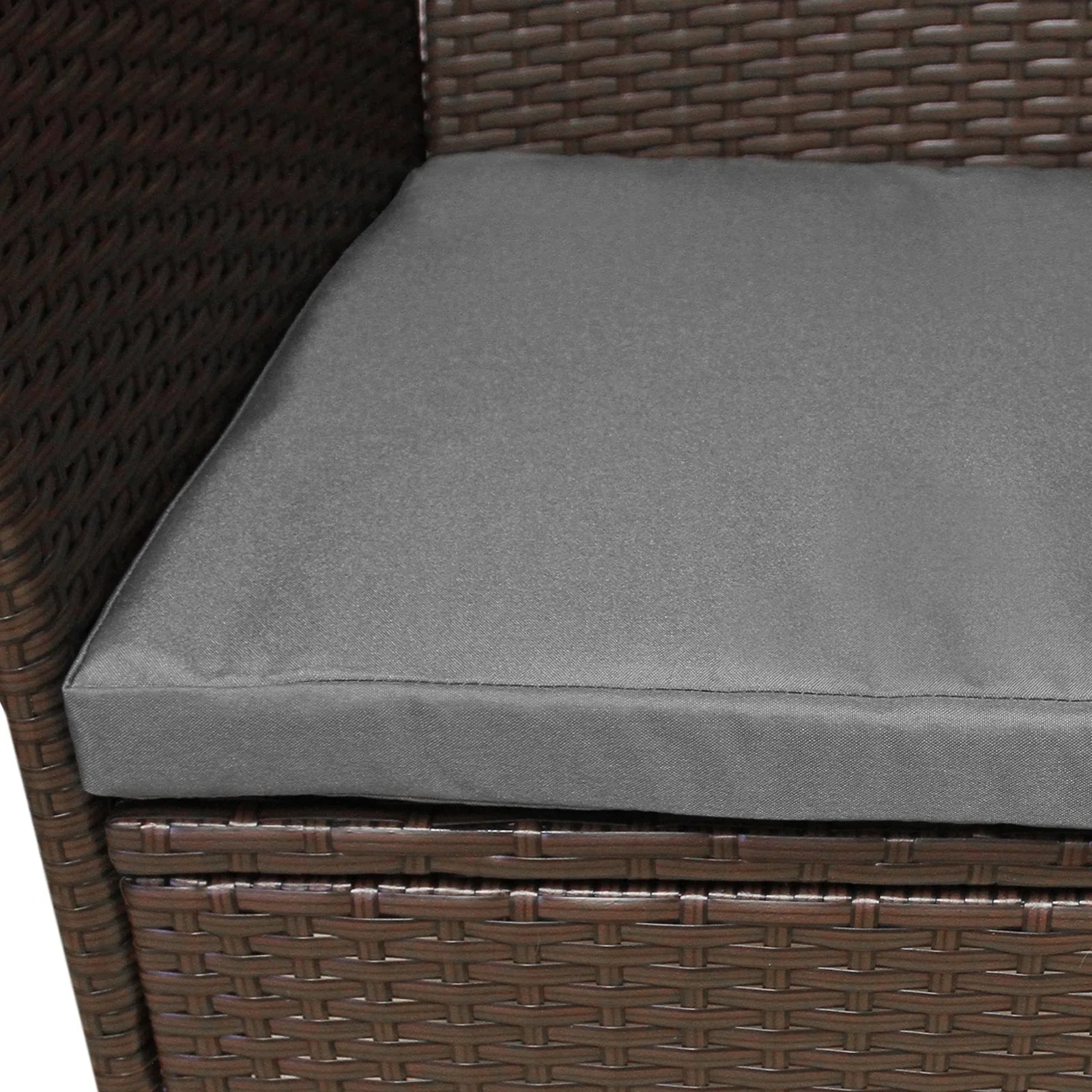 Jardí 2-Seater Rattan Bistro Brown Set with Cushions & Rain Cover