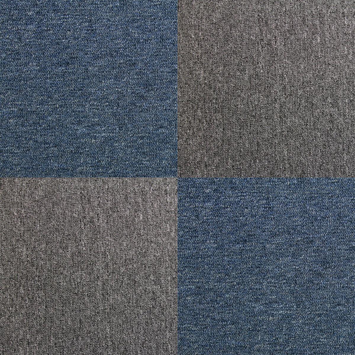 40 x Carpet Tiles 10m2 / Storm Blue & Anthracite