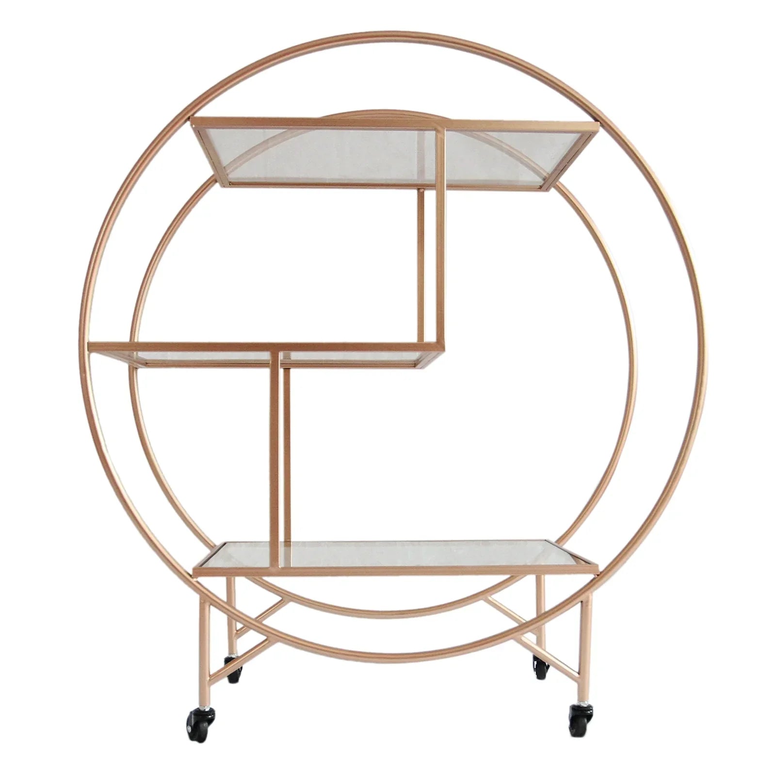 Rose Gold Drinks Trolley Bar Cart - Large