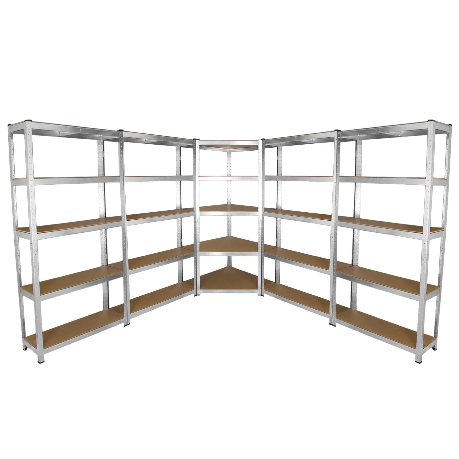 Galwix 90cm Racking Bundle: Corner Shelving and 4 Garage Racking Bays