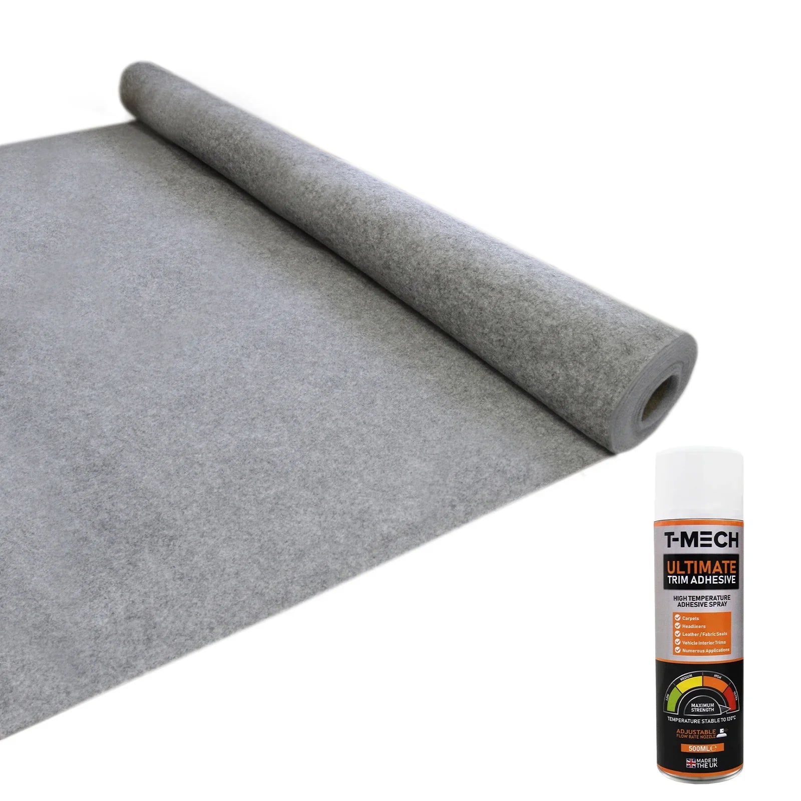 Van Carpet Lining / Smoke & 5 Adhesive Cans