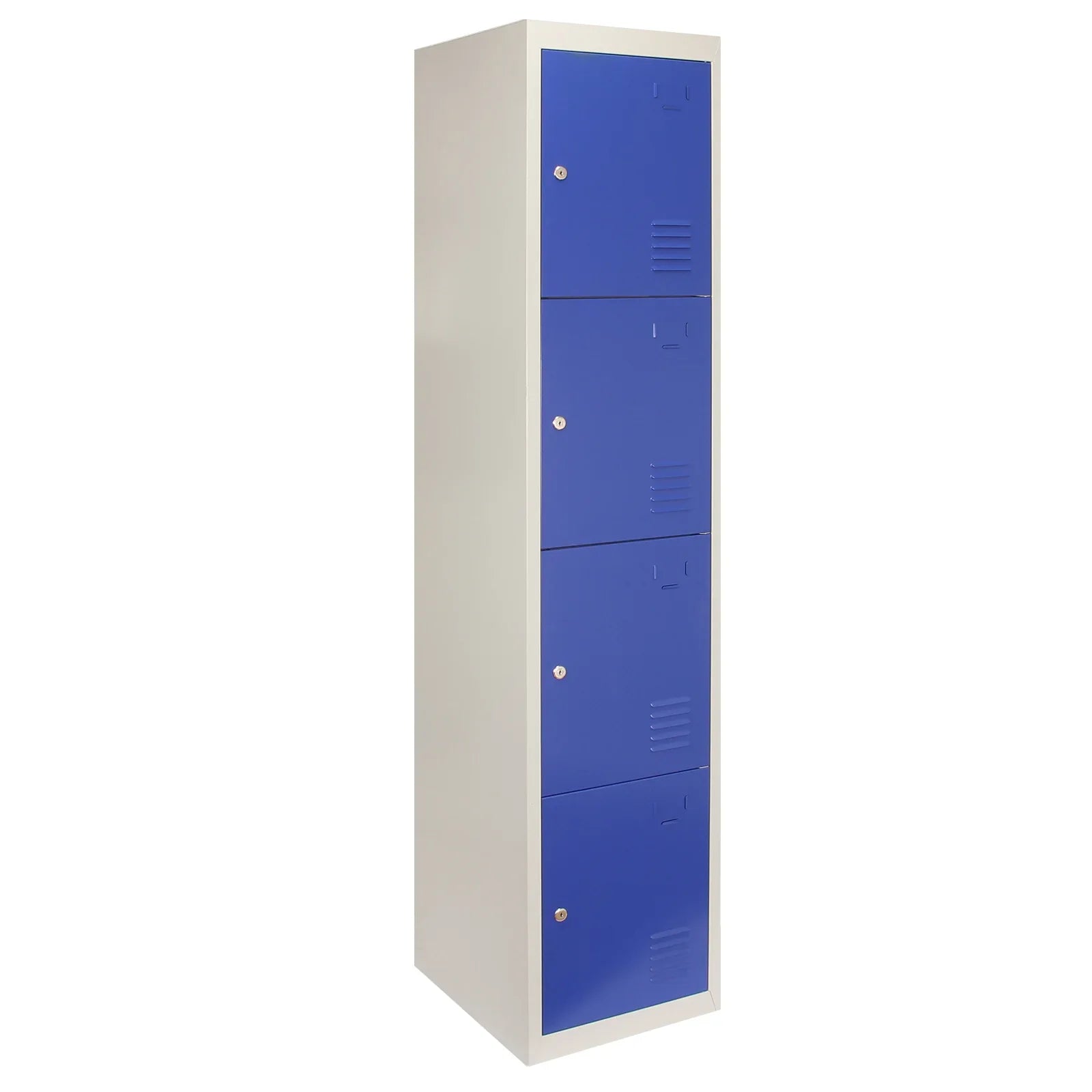 Metal Storage Lockers - Four Doors, Flatpacked, Blue