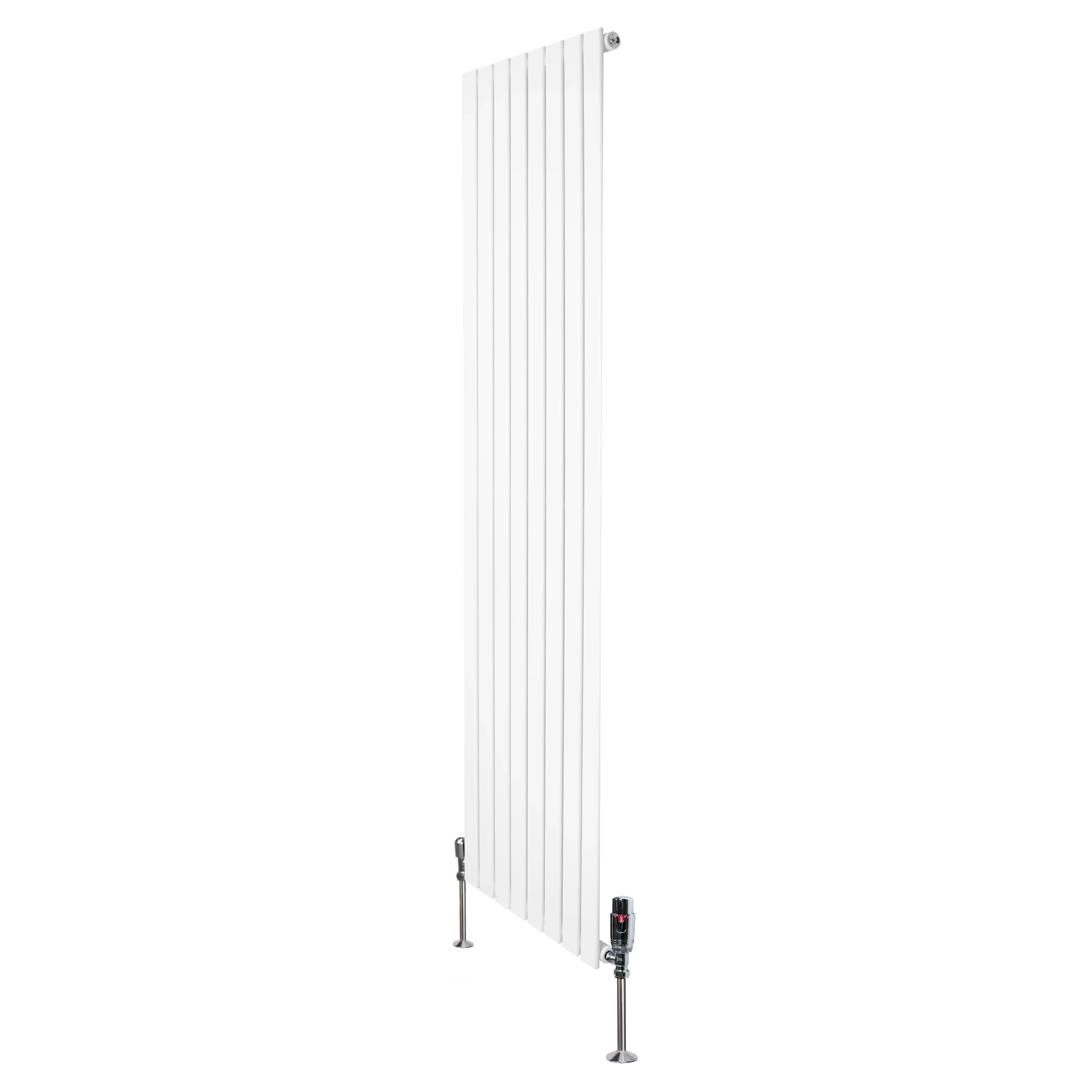 Flat Single Column Radiator & Valves – 1800mm x 560mm – White