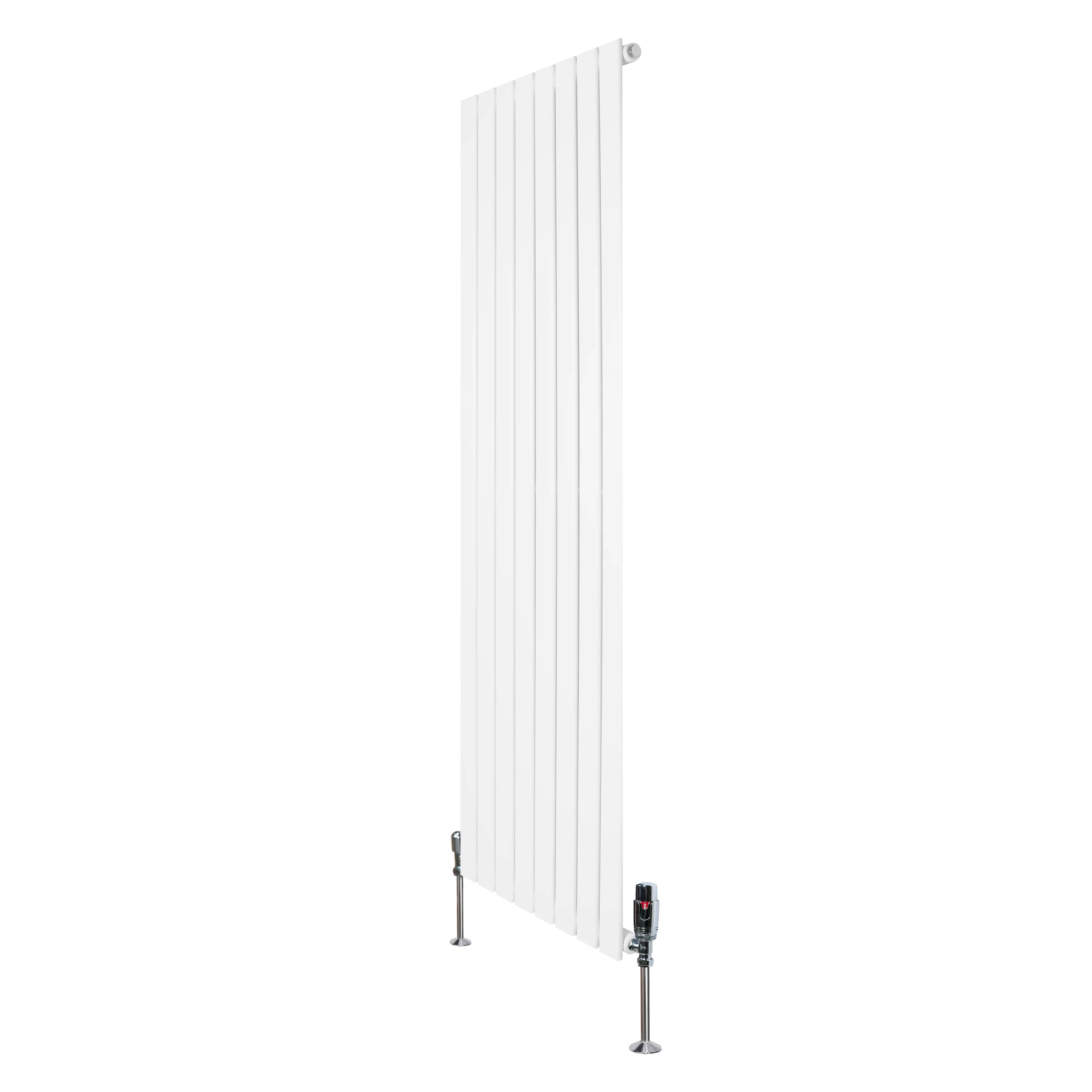 Flat Single Column Radiator & Valves – 1600mm x 560mm – White