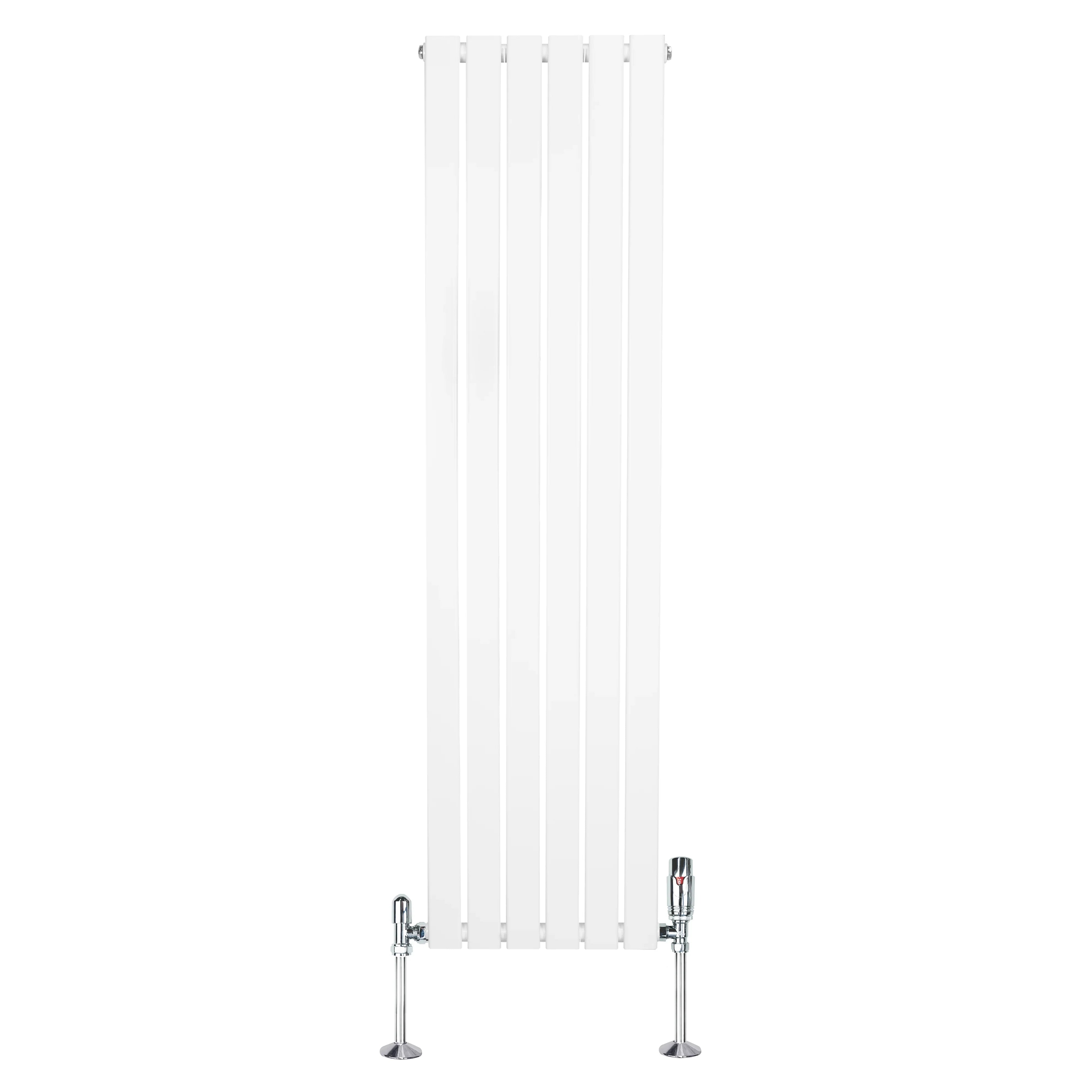 Flat Single Column Radiator & Valves – 1600mm x 420mm – White