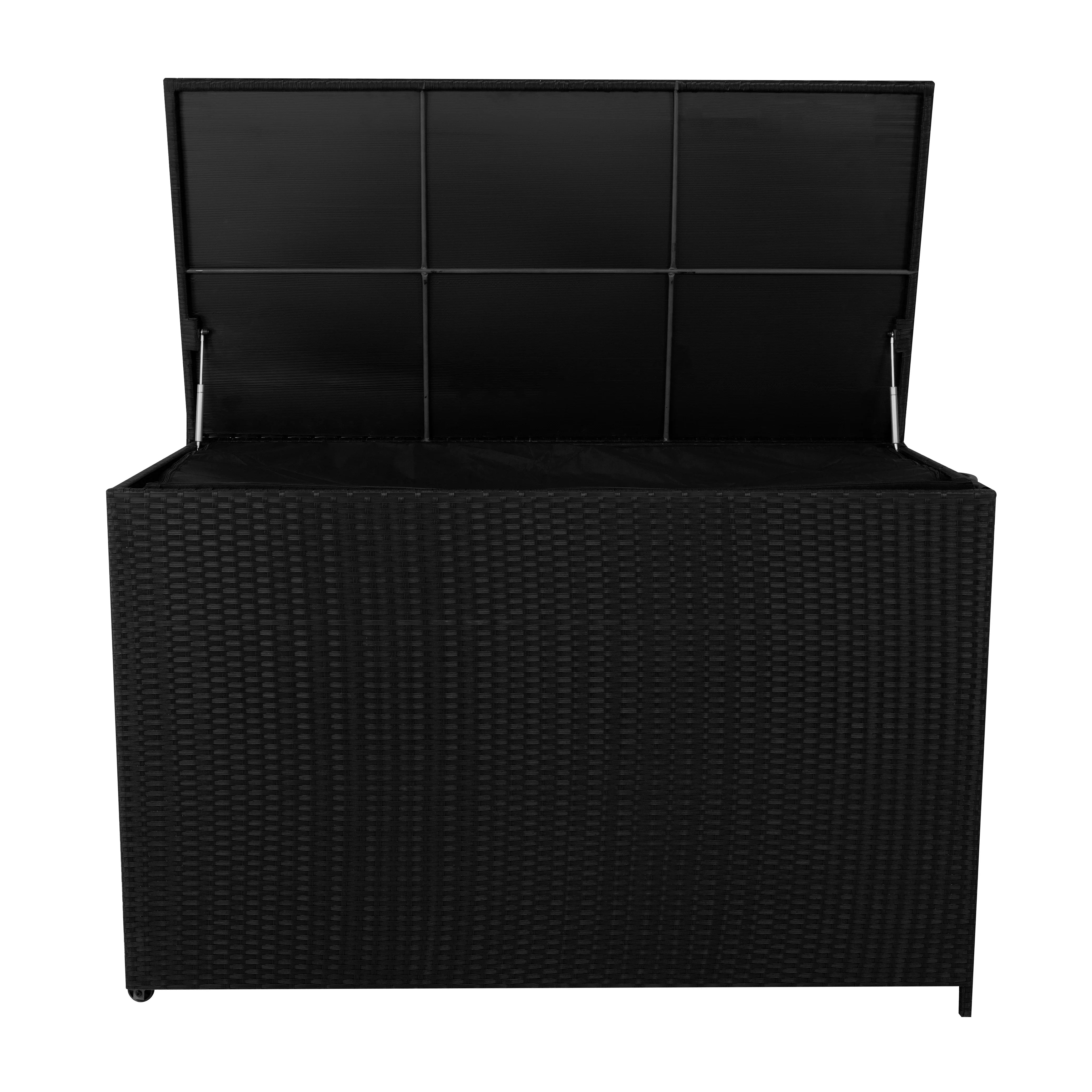 Rattan Cushion Storage Box 996L - Black