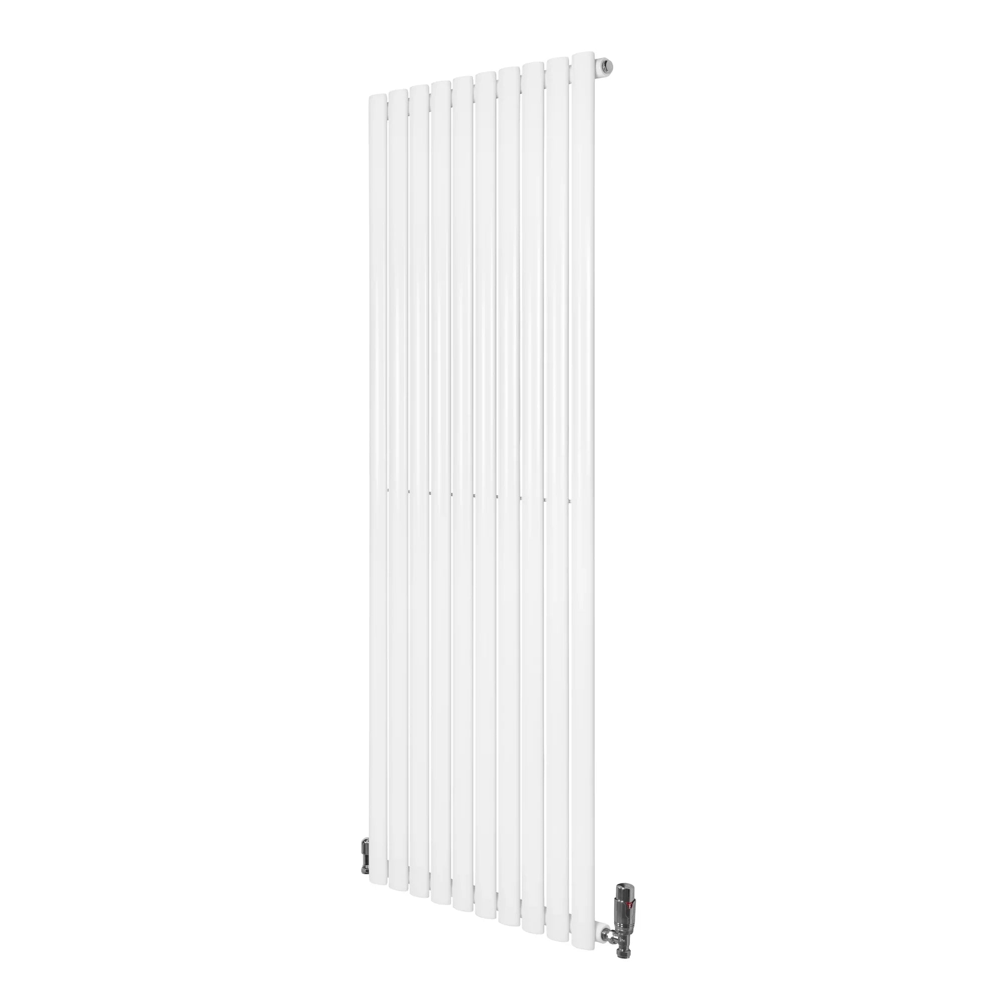 Oval Single Column Radiator & Valves – 1600mm x 600mm – White