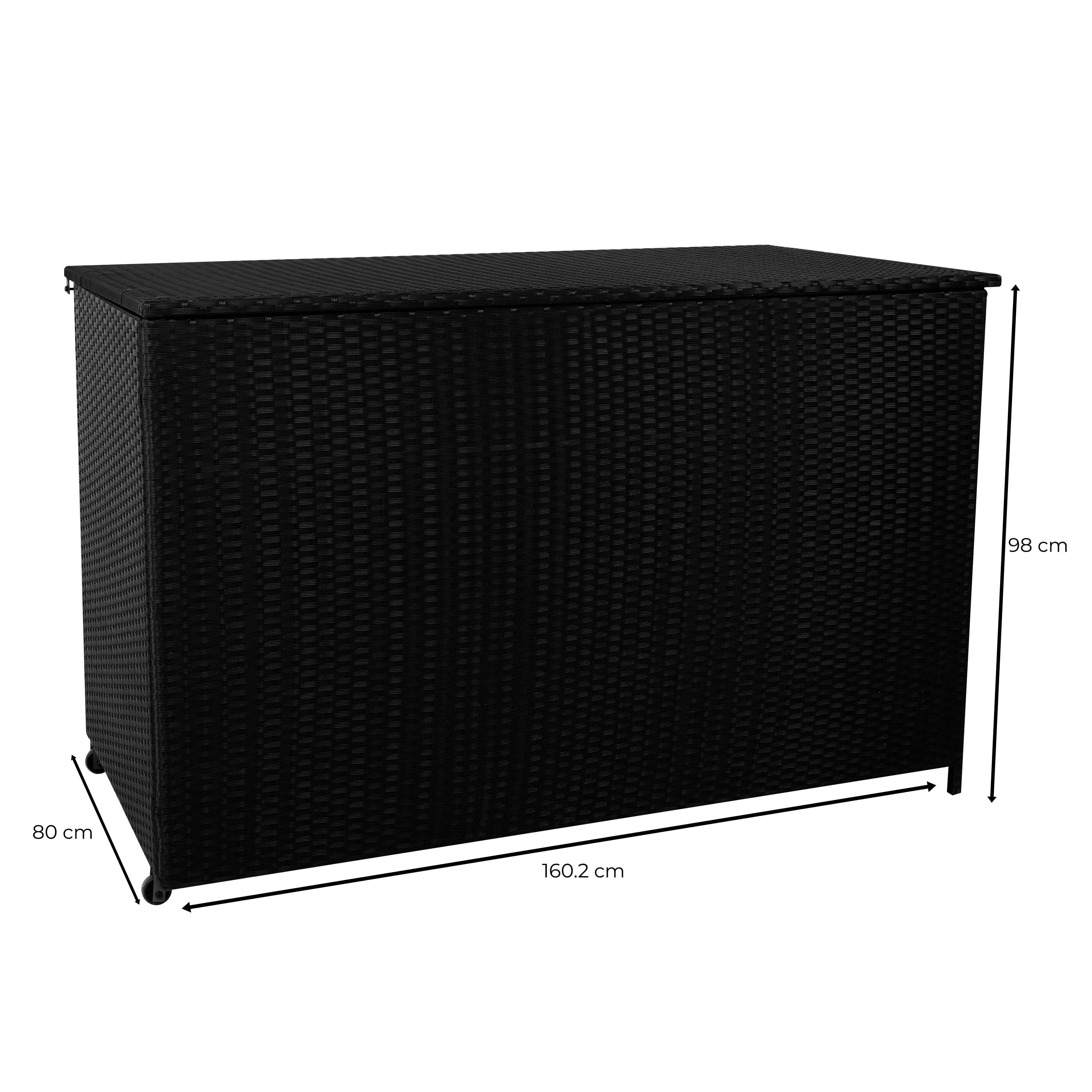Rattan Cushion Storage Box 996L - Black