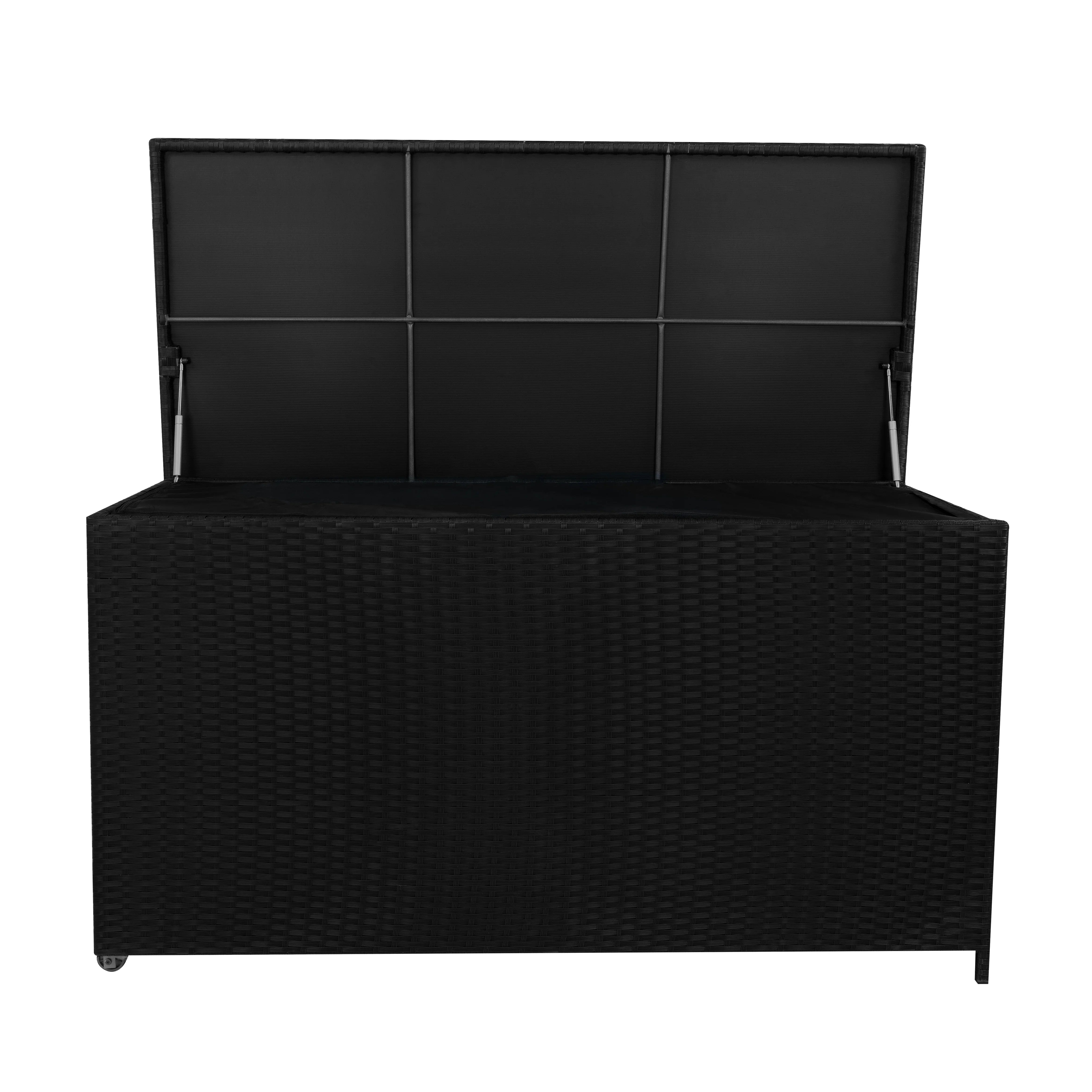 Rattan Cushion Storage Box 700L - Black