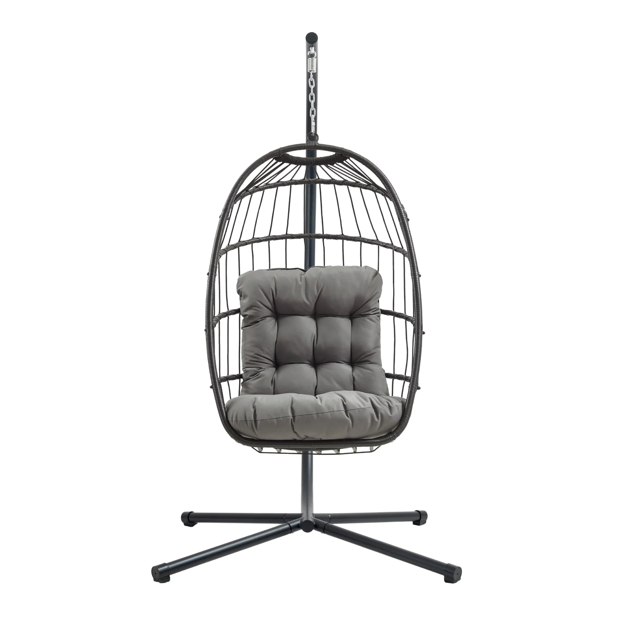 Rattan Hanging Egg Chair – Black