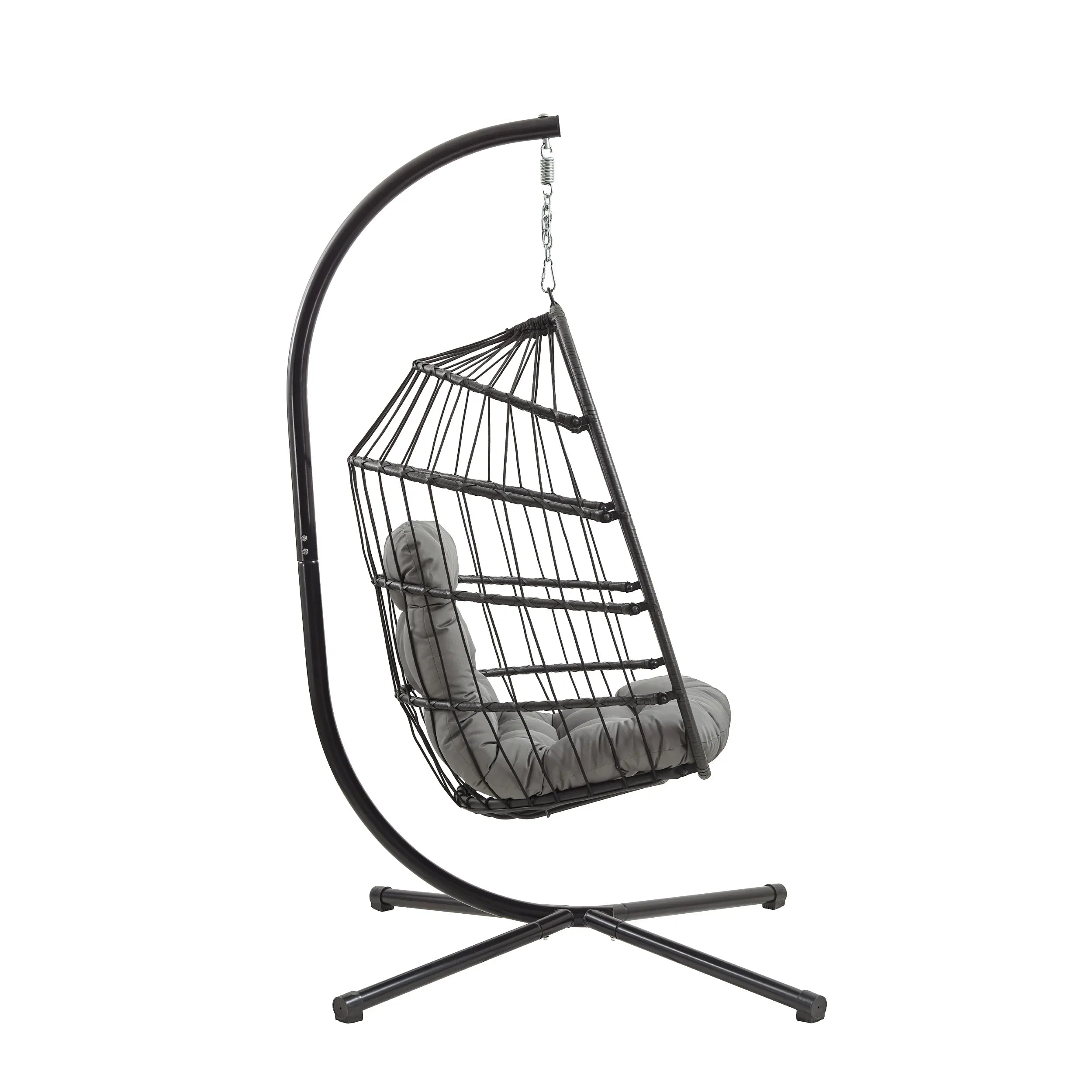 Rattan Hanging Egg Chair – Black