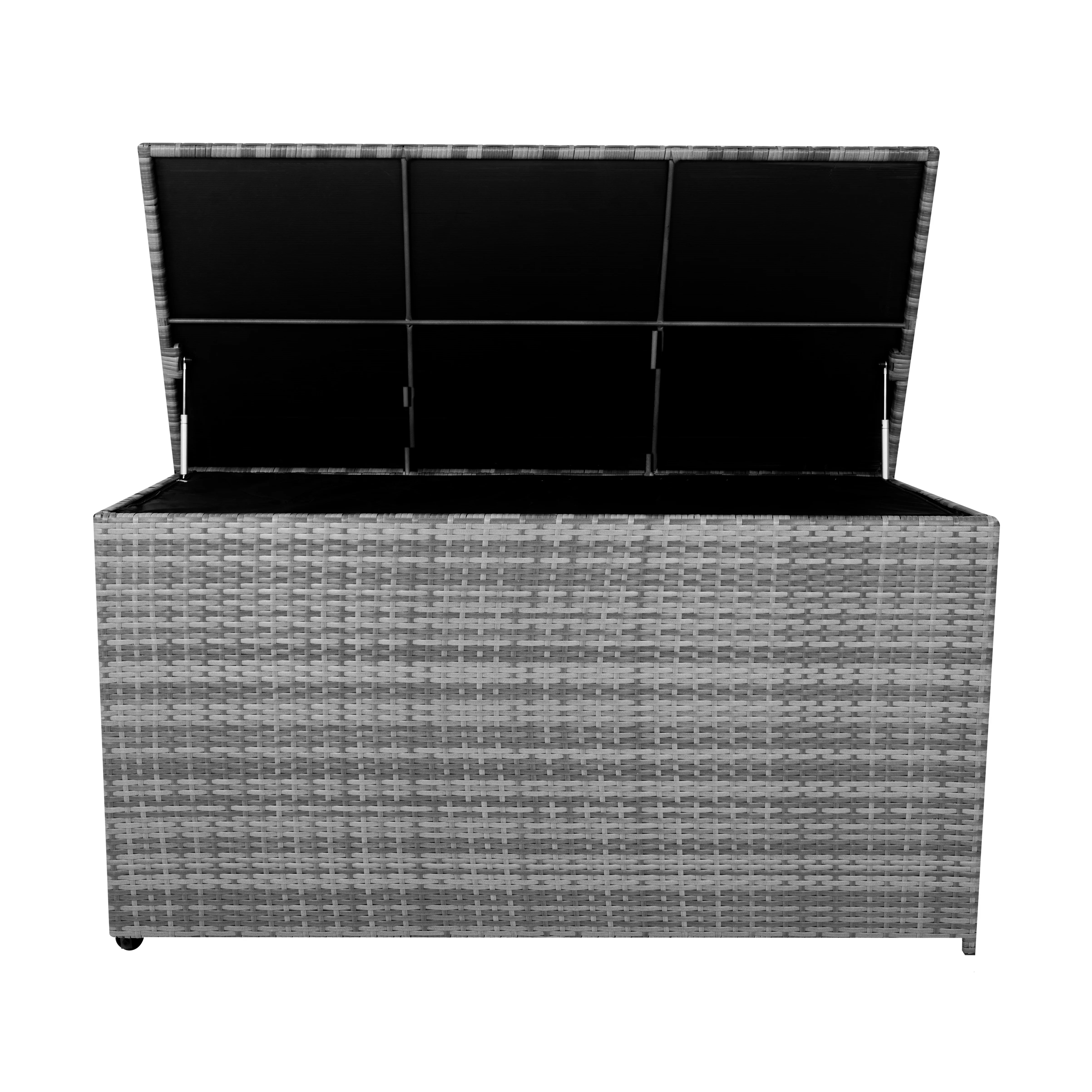 Rattan Cushion Storage Box 700L - Grey