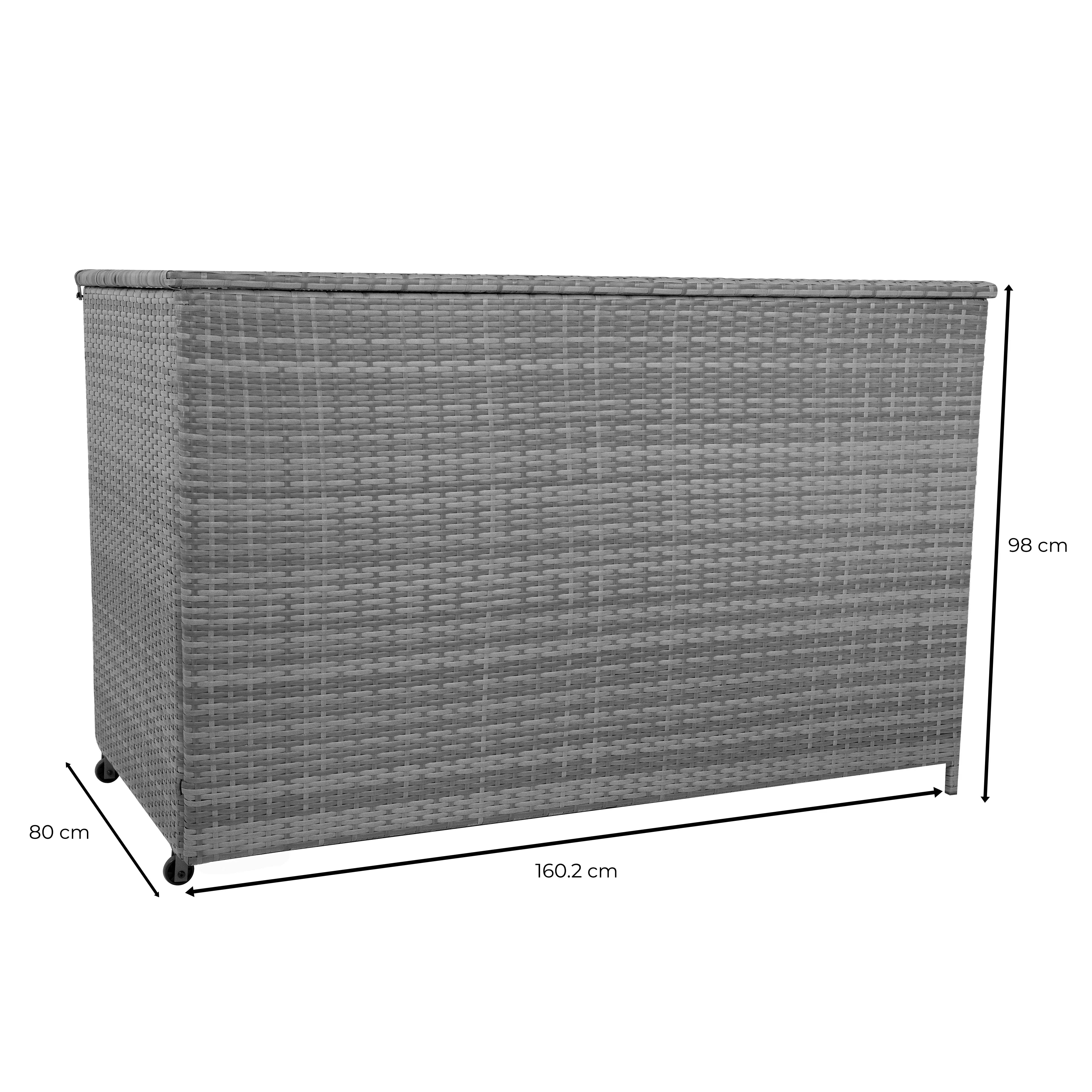 Rattan Cushion Storage Box 996L - Grey