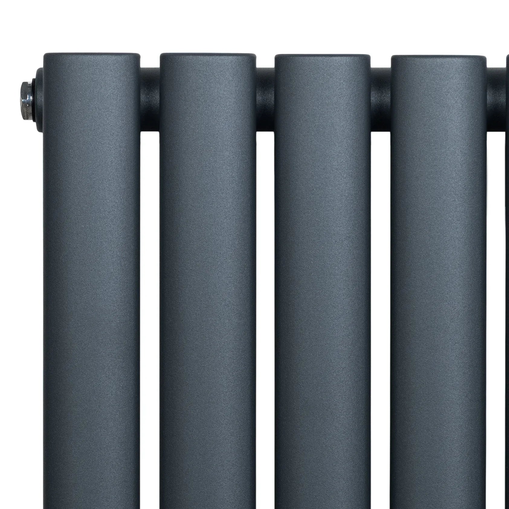 Oval Single Column Radiator & Valves – 1800mm x 240mm – Anthracite Grey