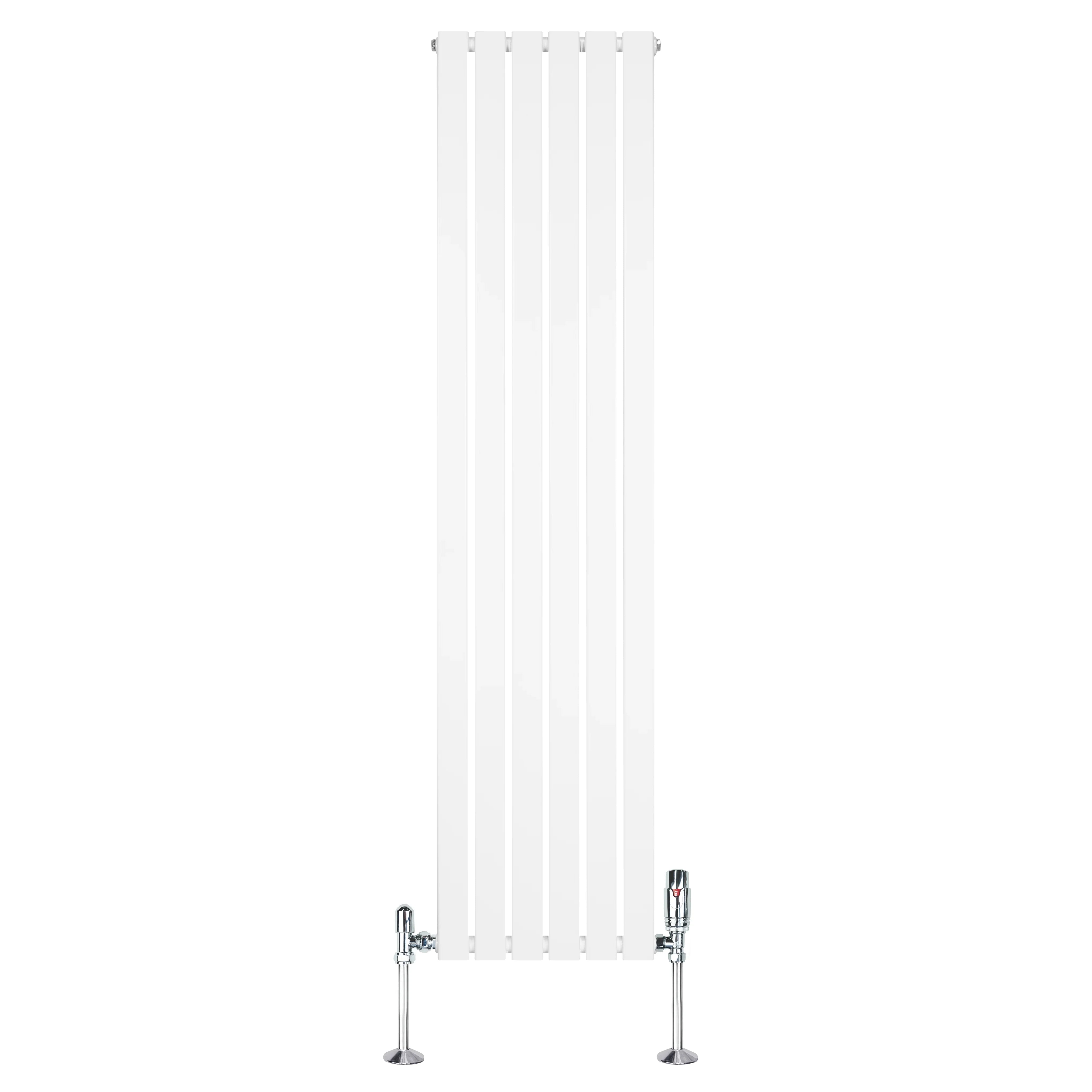 Flat Single Column Radiator & Valves – 1800mm x 420mm – White