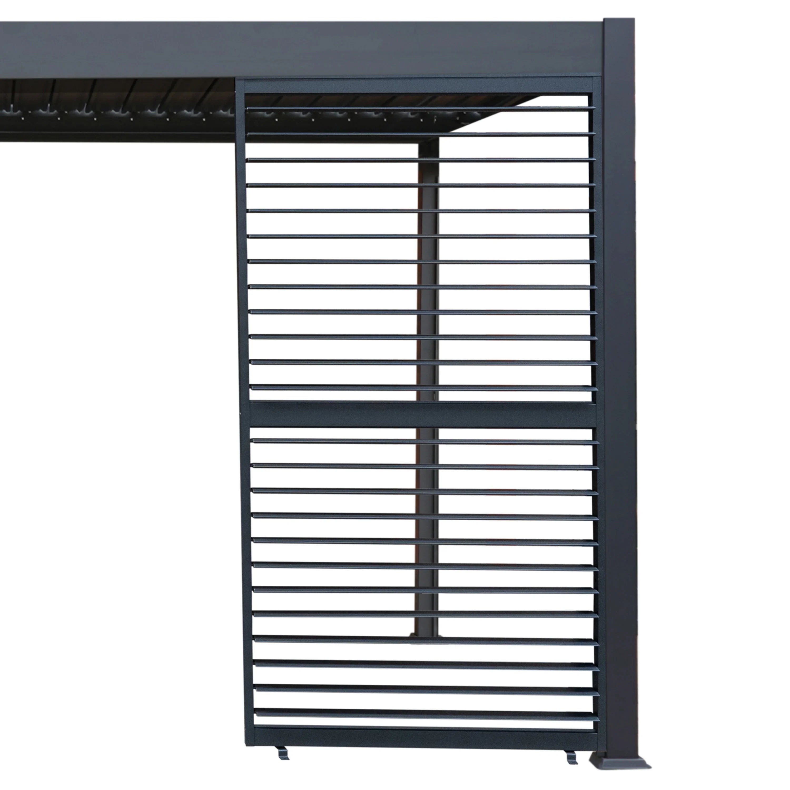Anthracite Aluminium Pergola Shutter Panel - 123cm Wide