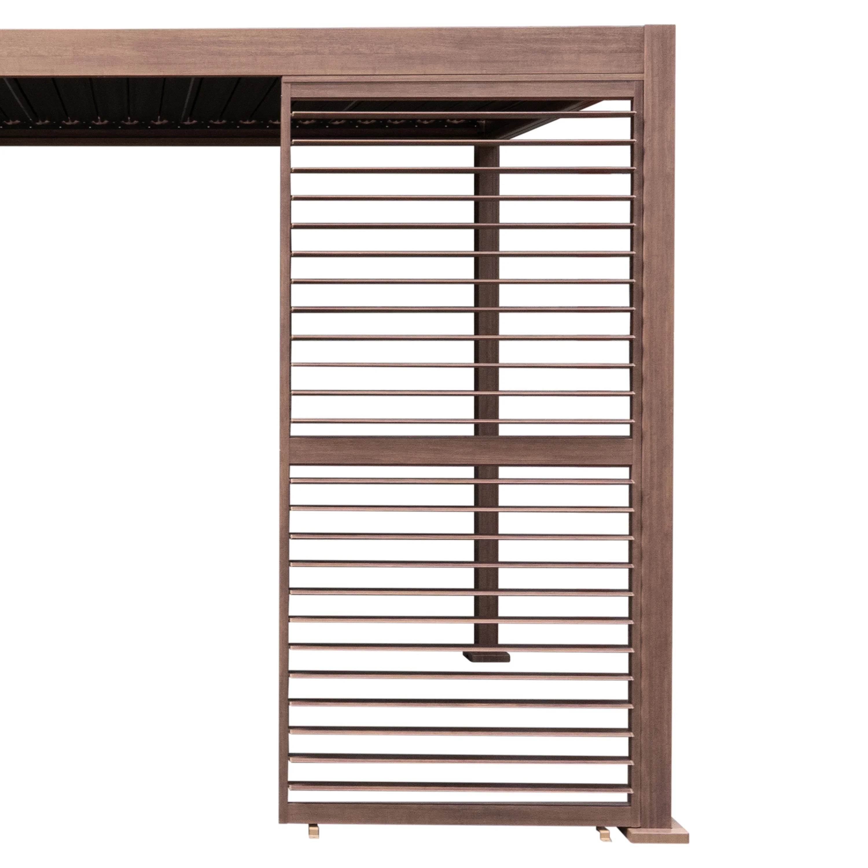 Wood Effect Aluminium Pergola Shutter Panel – 92cm Wide