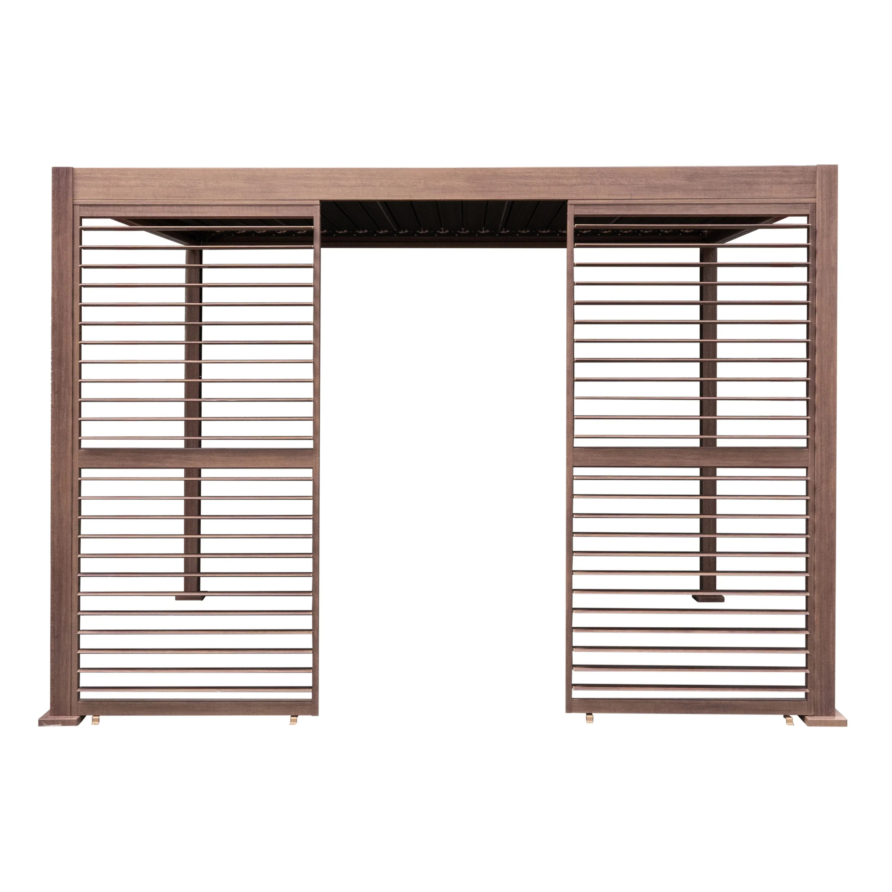 Wood Effect Aluminium Pergola Shutter Panel – 92cm Wide