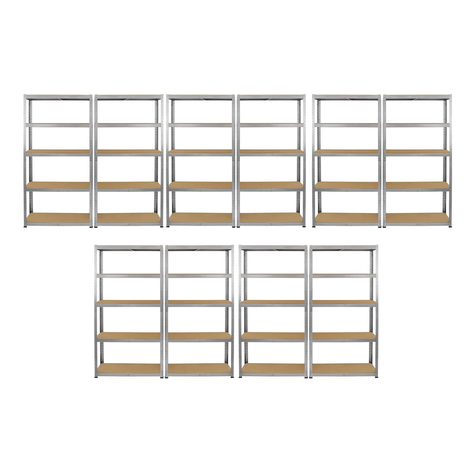 Monster Racking 10 x Galwix Galvanised Steel Shelves, 90cm Wide