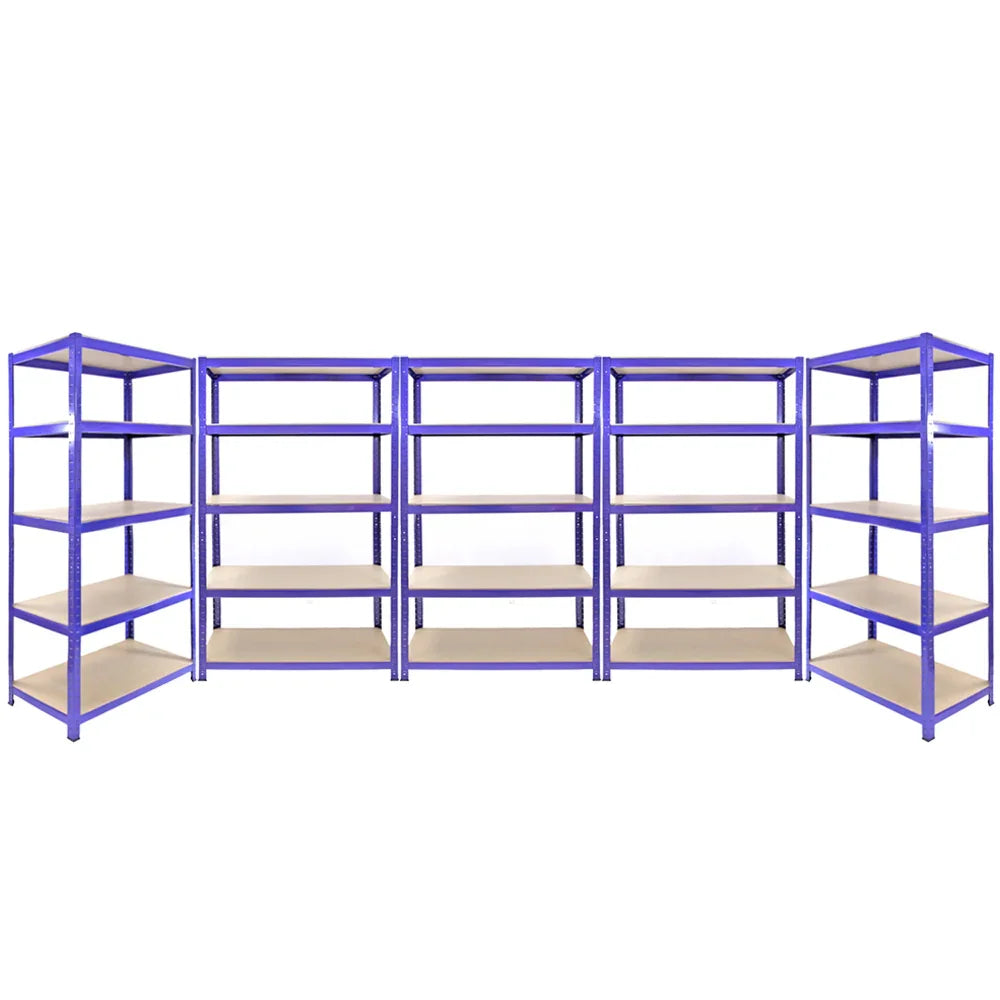 3 x Q-Rax Blue 120 x 50 x 180cm & 2 x Racking Blue 90 x 50 x 180cm