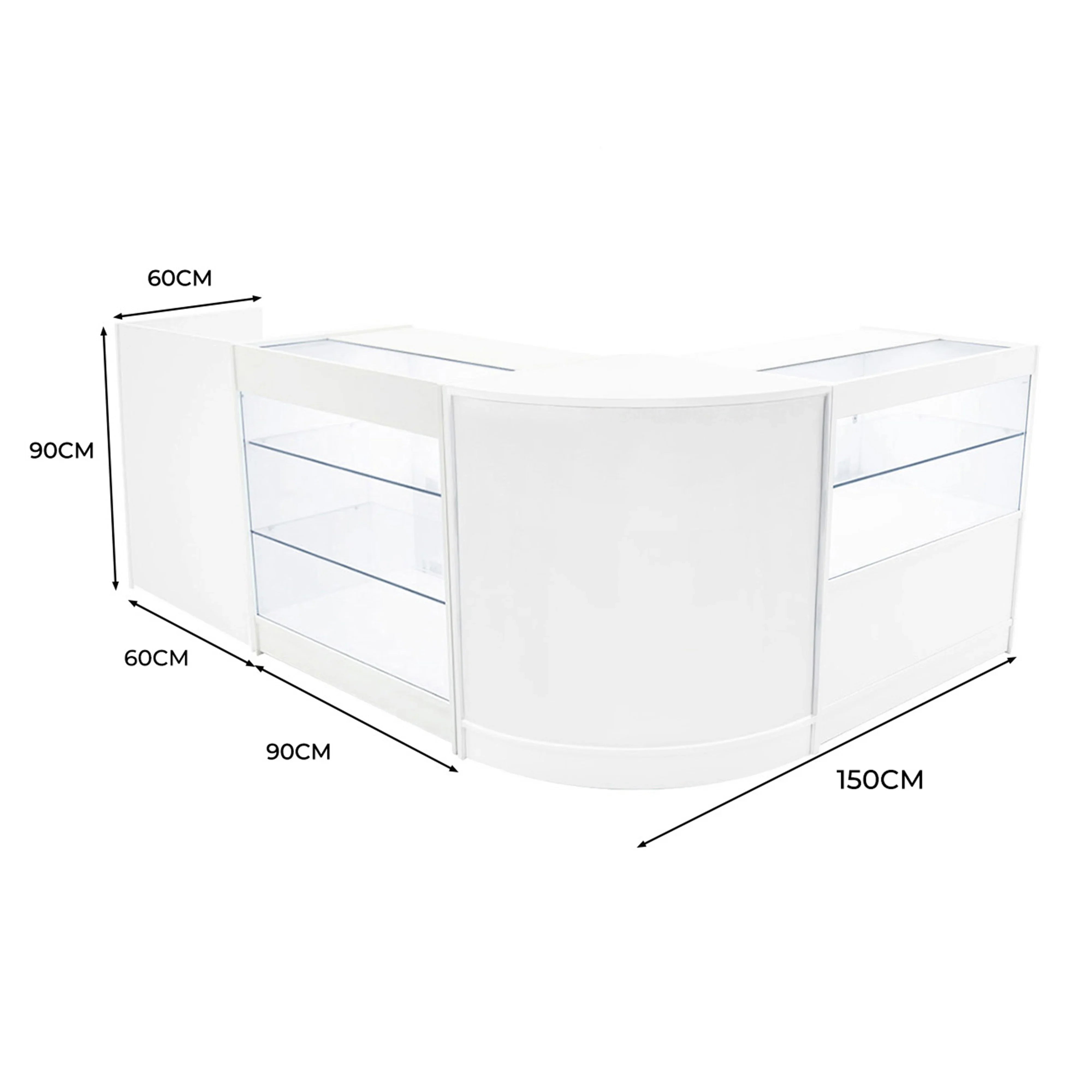 Vega LED Shop Counter Set K900, C900, TB60 & CM60 - White