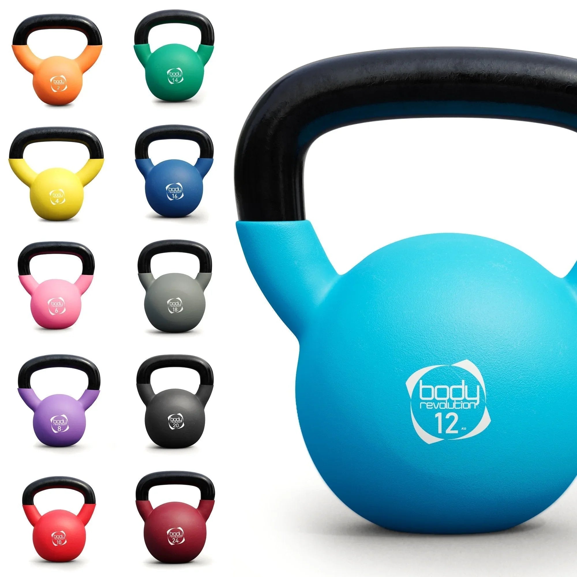 Body Revolution Neoprene Kettlebells 18kg Bundle