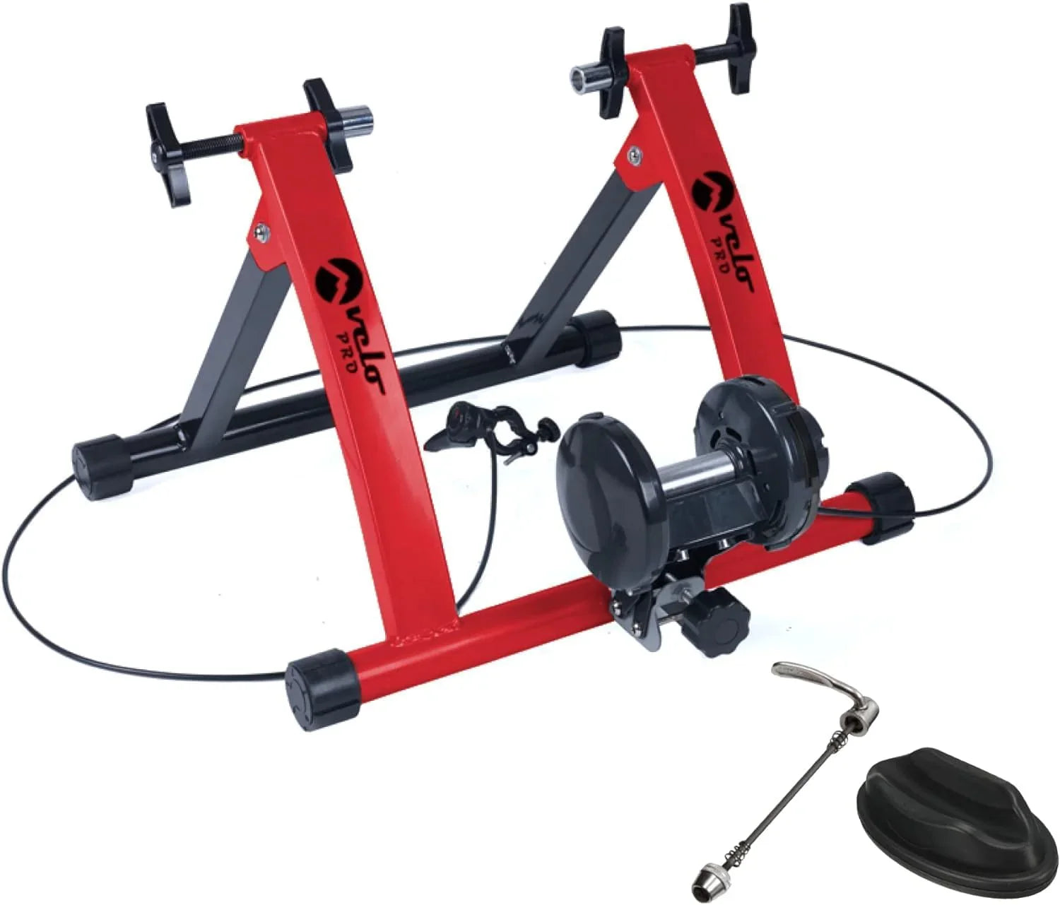 Velo Pro Red Magnetic Turbo Trainer with Mat