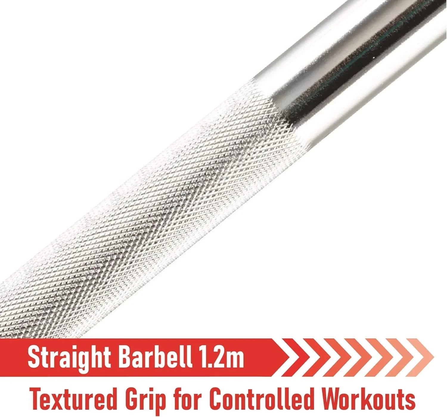 Straight Barbell Bar - 1" Standard 1.2m with Spinlock