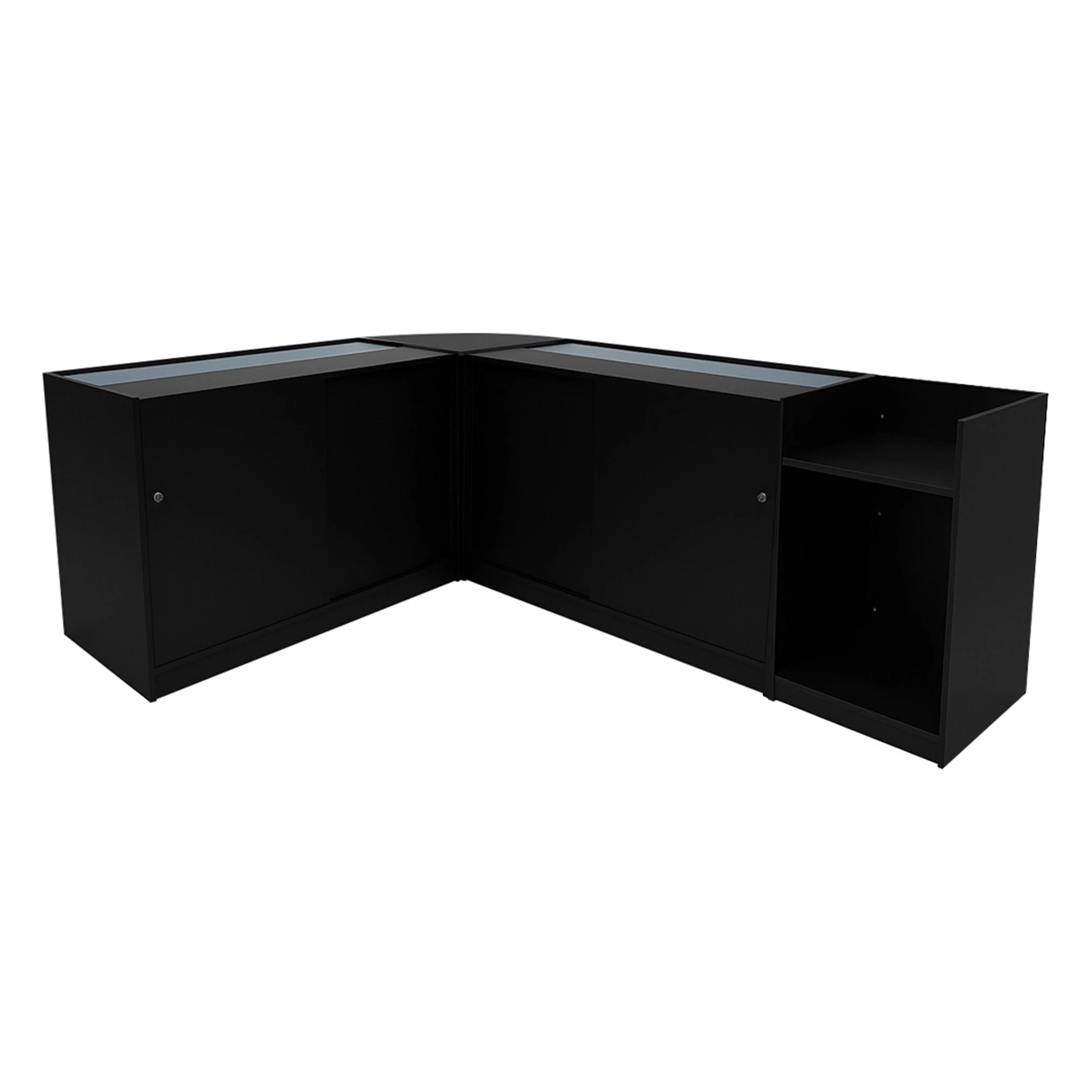 Gravity LED Shop Counter Set B1200, C1200, TB60 &  & CM60 - Black