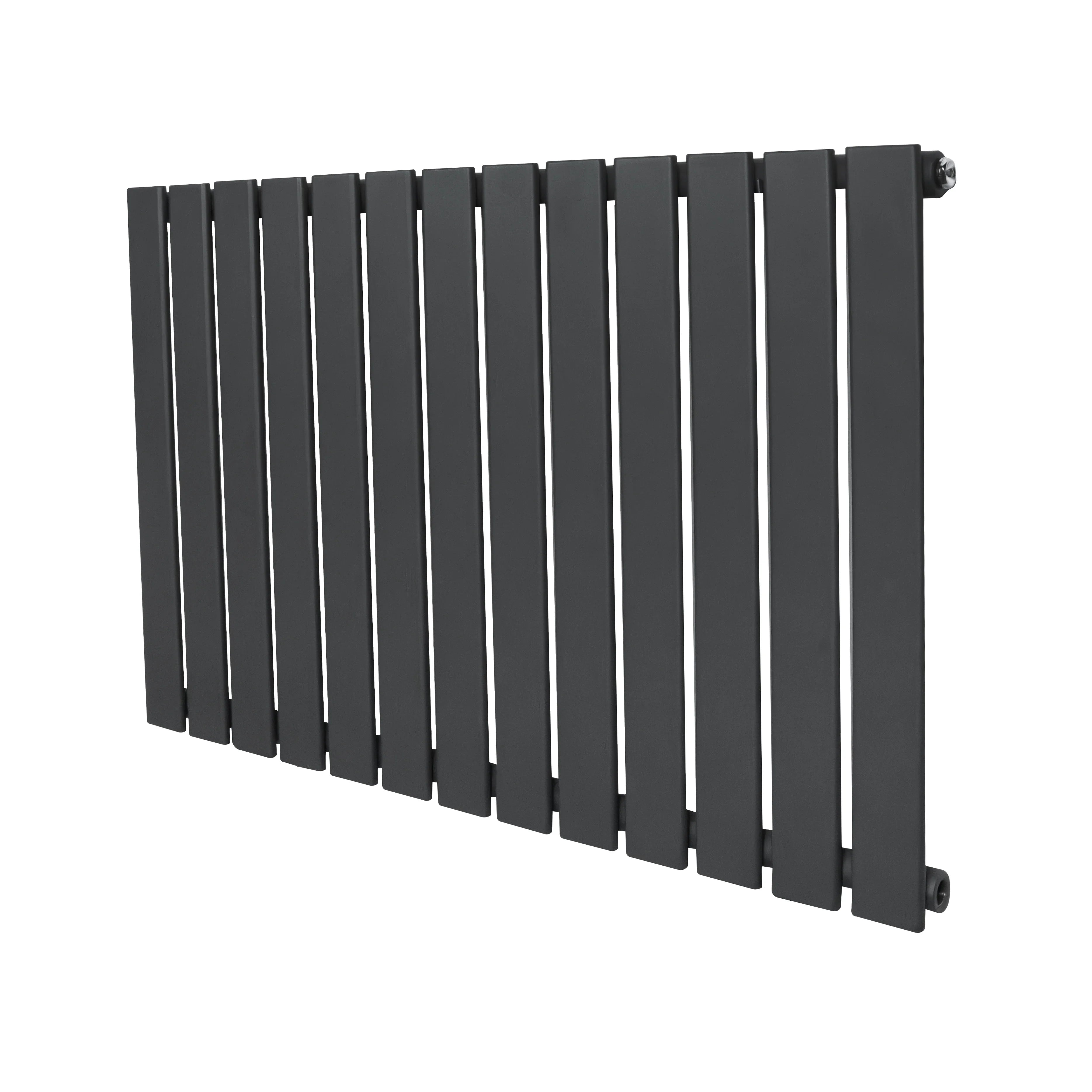 Flat Single Column Radiator - 600 x 910mm - Anthracite Grey