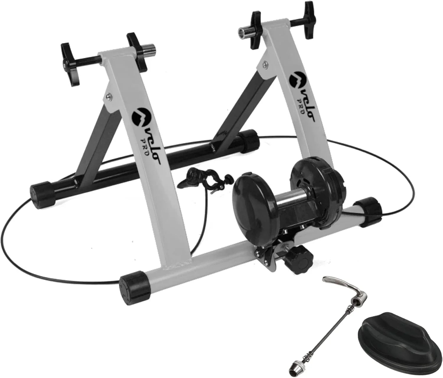 Velo Pro Silver Magnetic Turbo Trainer with Mat