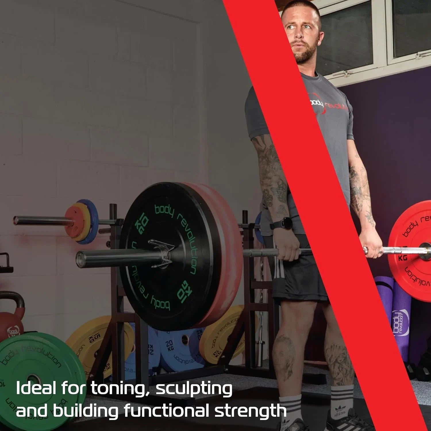 Body Revolution 2 x 20kg Black Olympic Bumper Plates