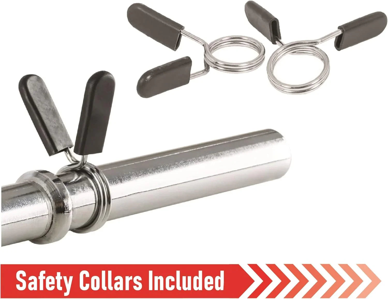 Straight Barbell Bar - 1" Standard 1.2m with Springlock