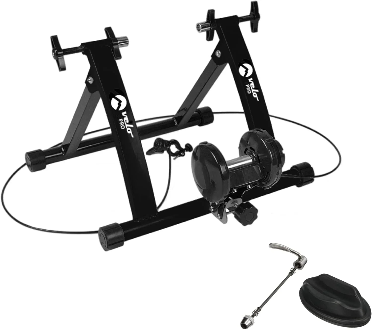 Velo Pro Black Magnetic Turbo Trainer with Mat
