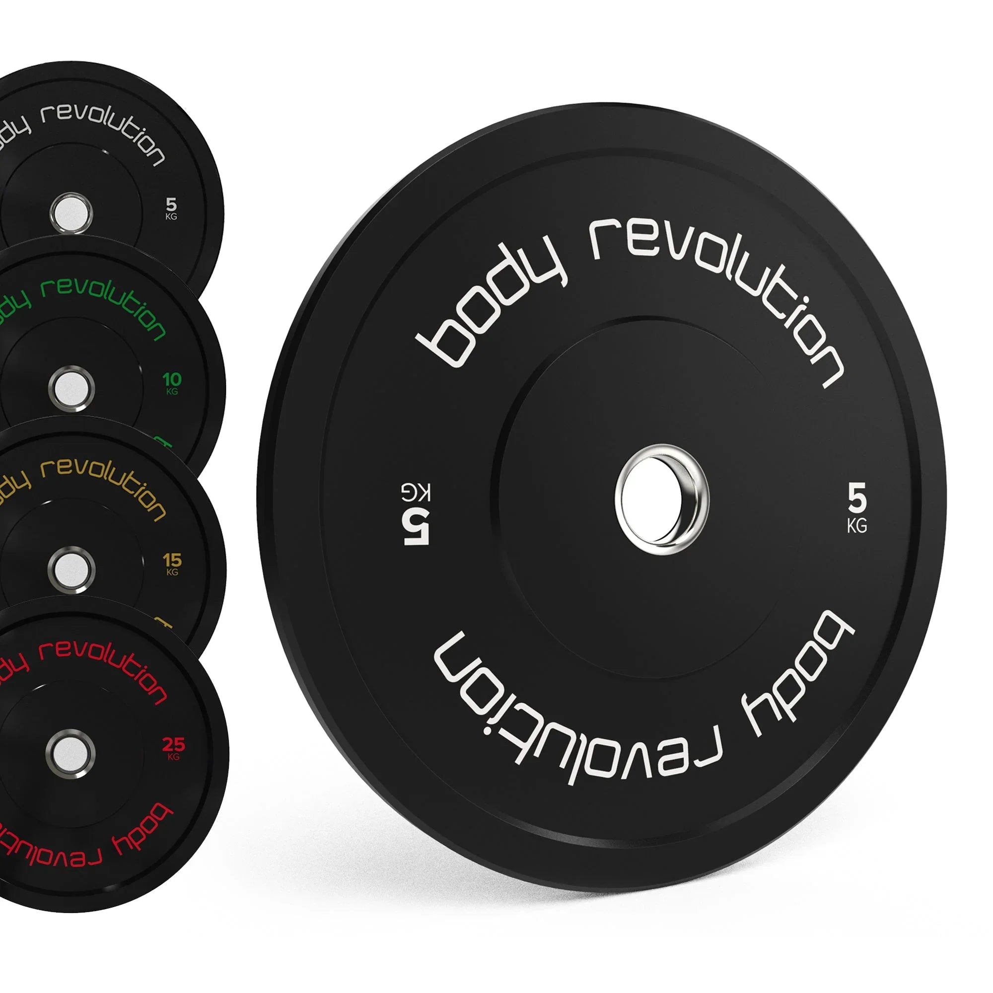 Body Revolution Olympic Black Bumper Plate 80kg Bundle