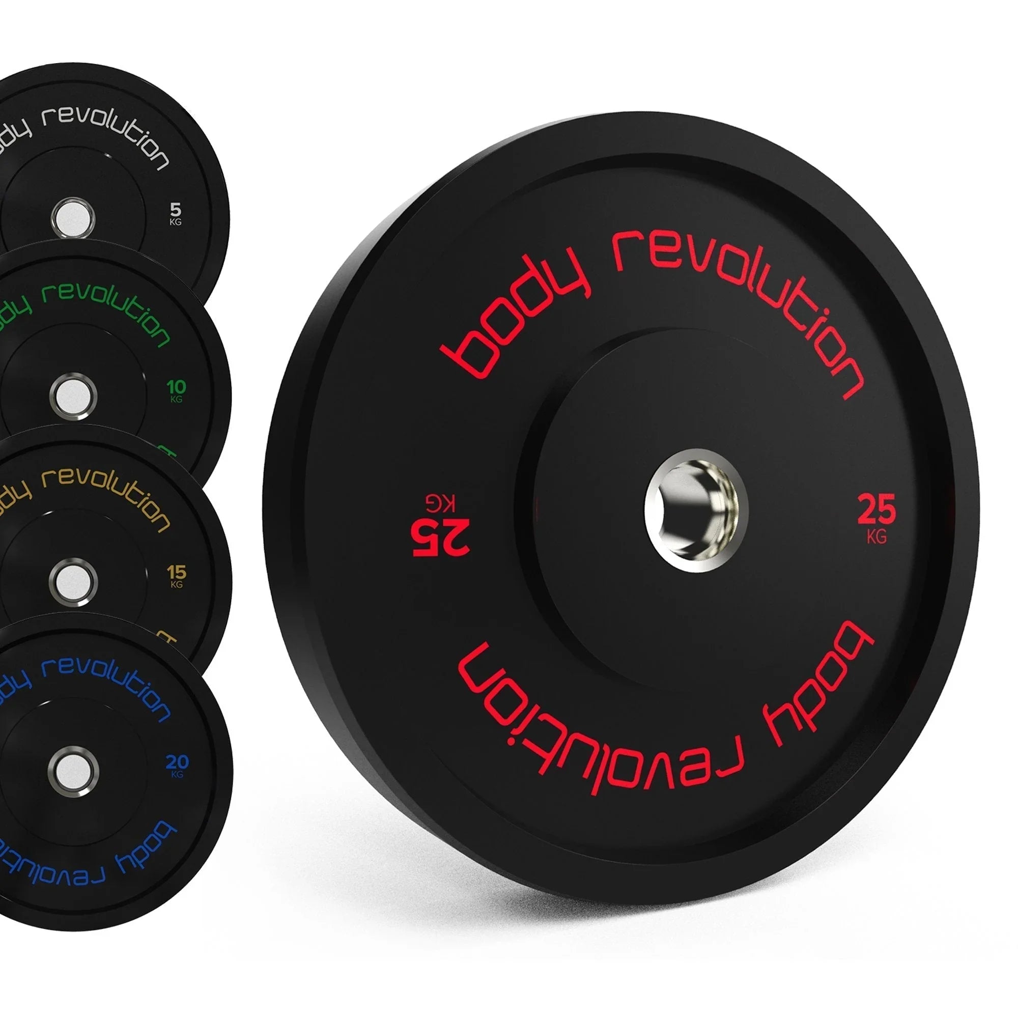 Body Revolution Olympic Black Bumper Plate 100kg Bundle
