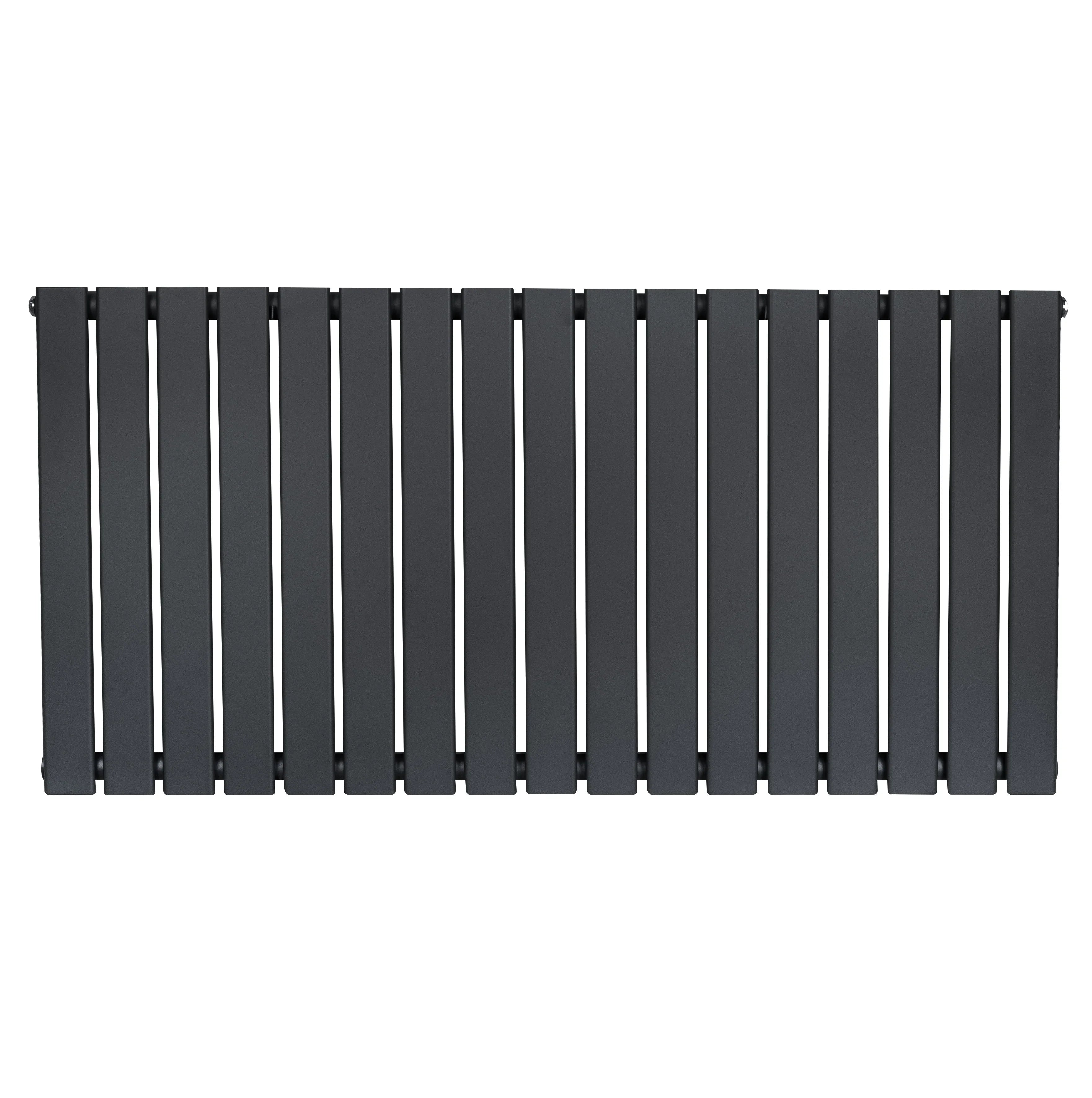 Flat Single Column Radiator - 600 x 1190mm - Anthracite Grey