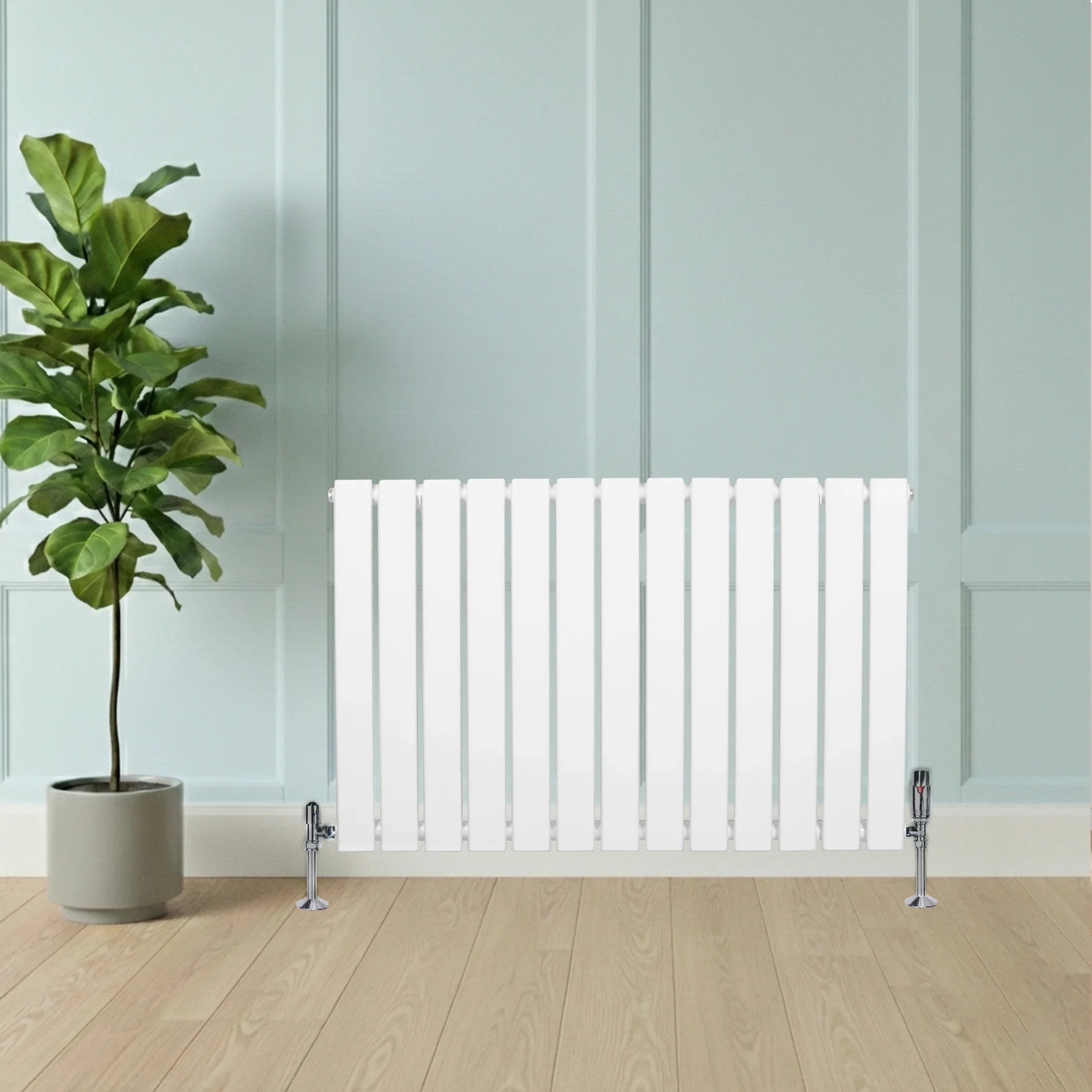 Flat Single Column Radiator - 600 x 910mm - White