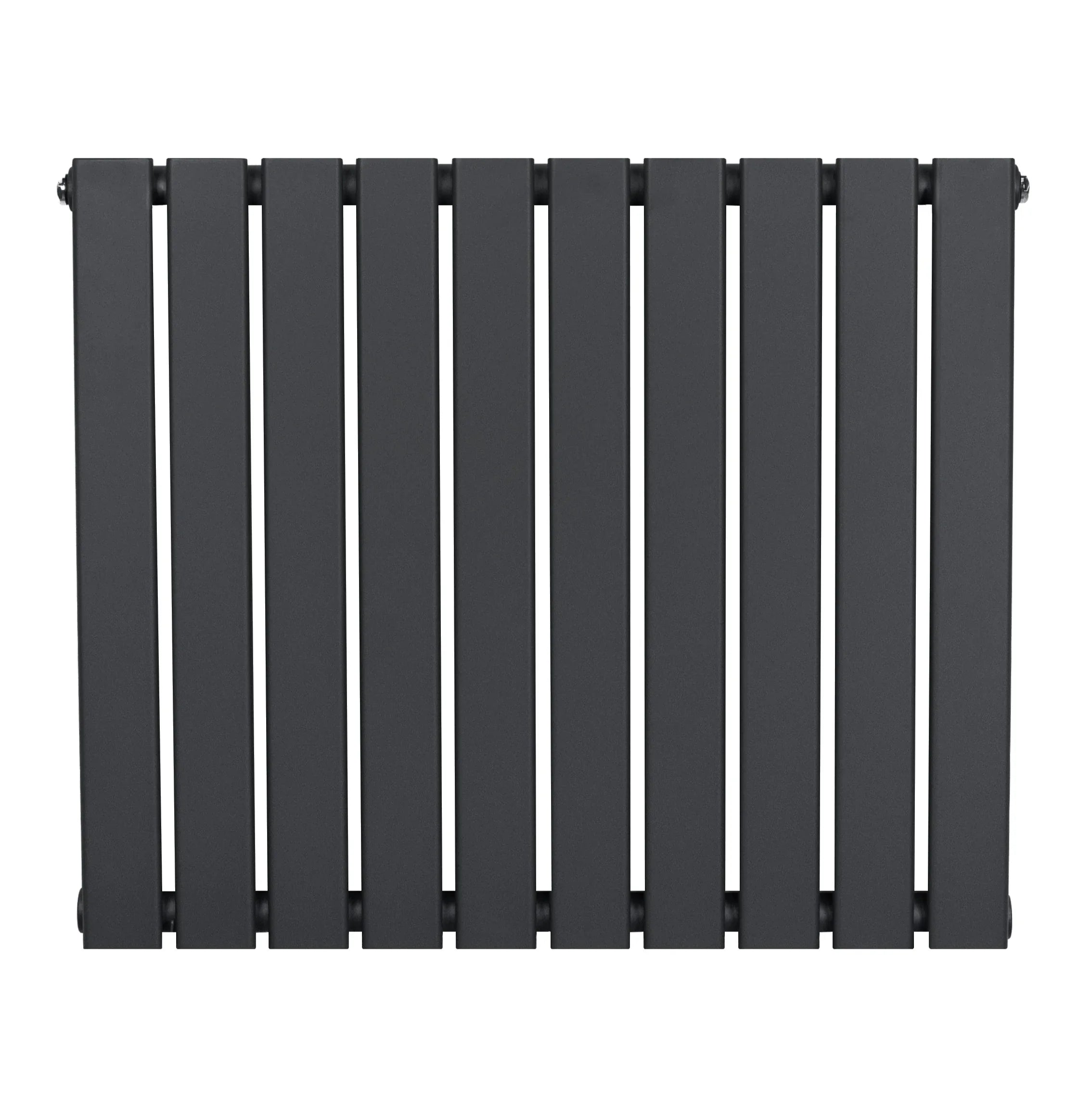 Flat Single Column Radiator - 600 x 700mm - Anthracite Grey