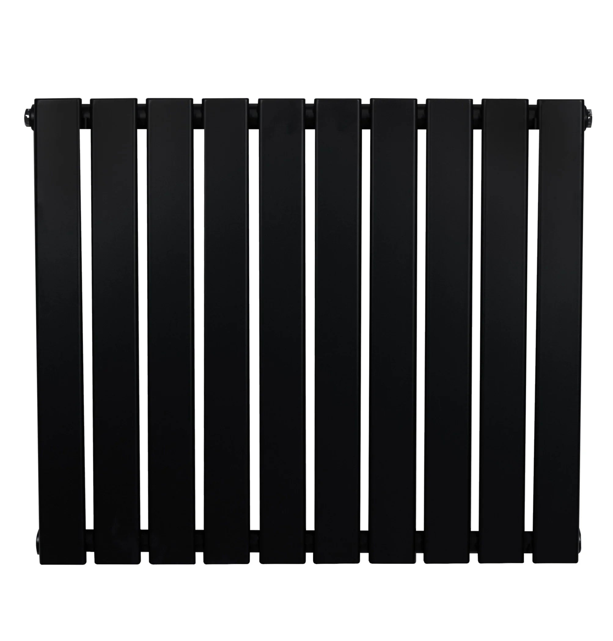 Flat Single Column Radiator - 600 x 700mm - Black