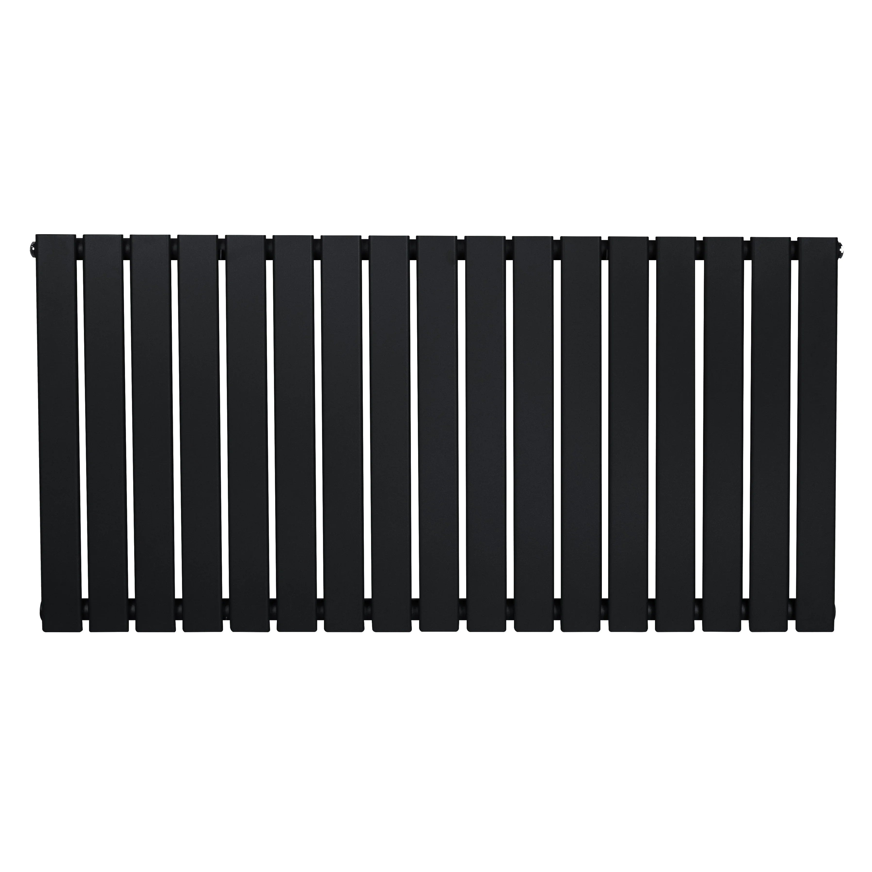 Flat Single Column Radiator - 600 x 1190mm - Black