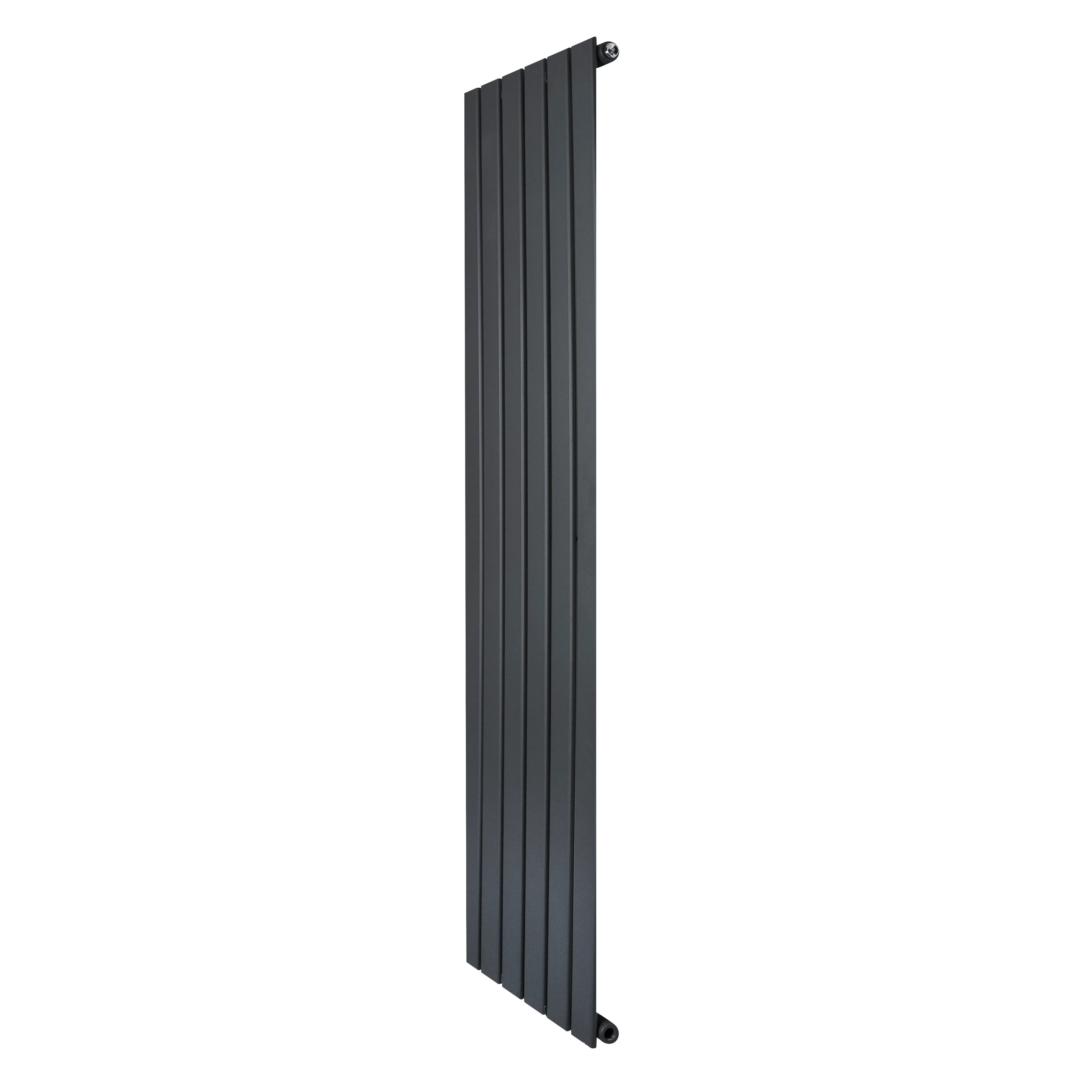 Flat Single Column Radiator - 1600 x 420mm - Anthracite Grey