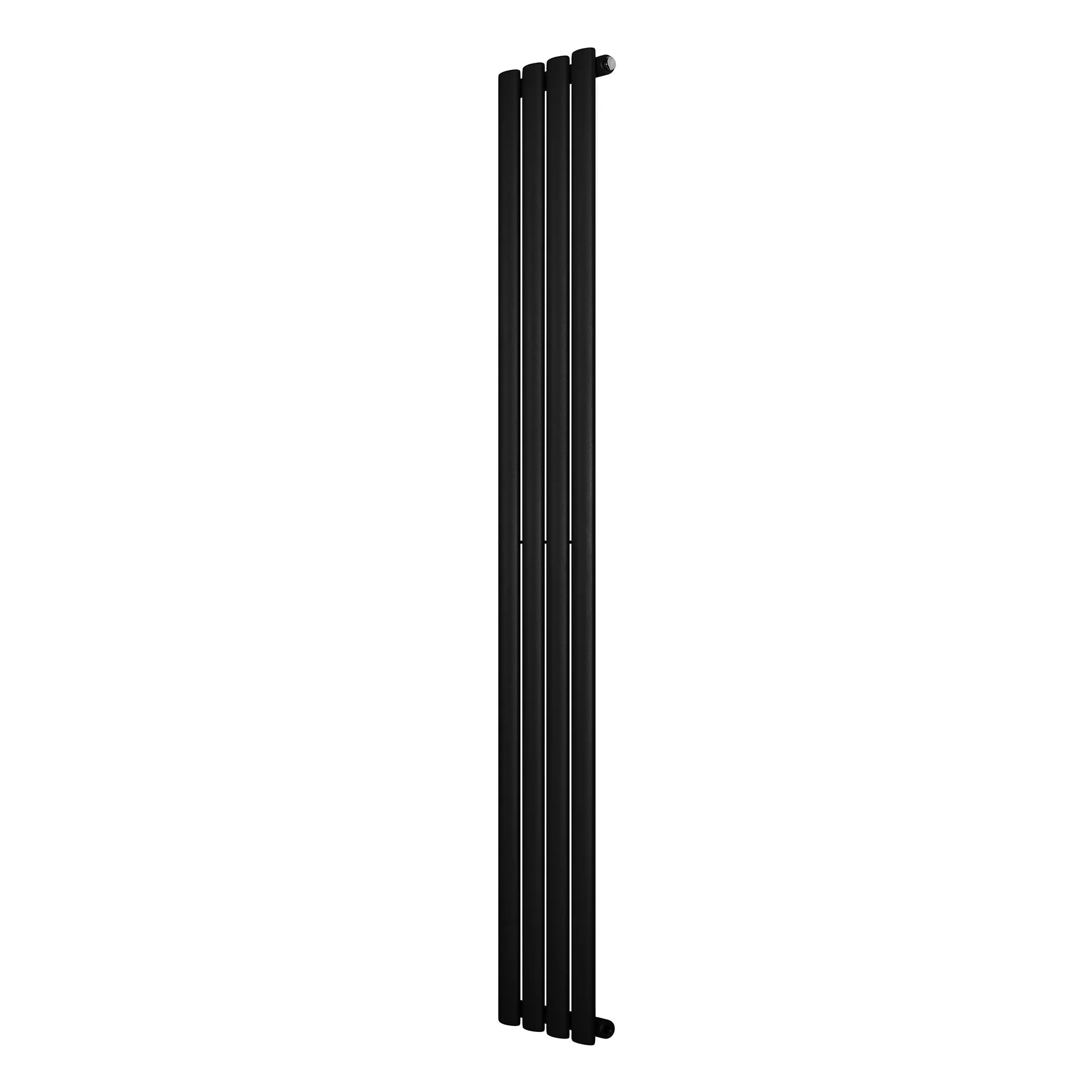Oval Single Column Radiator - 1800 x 240mm - Black