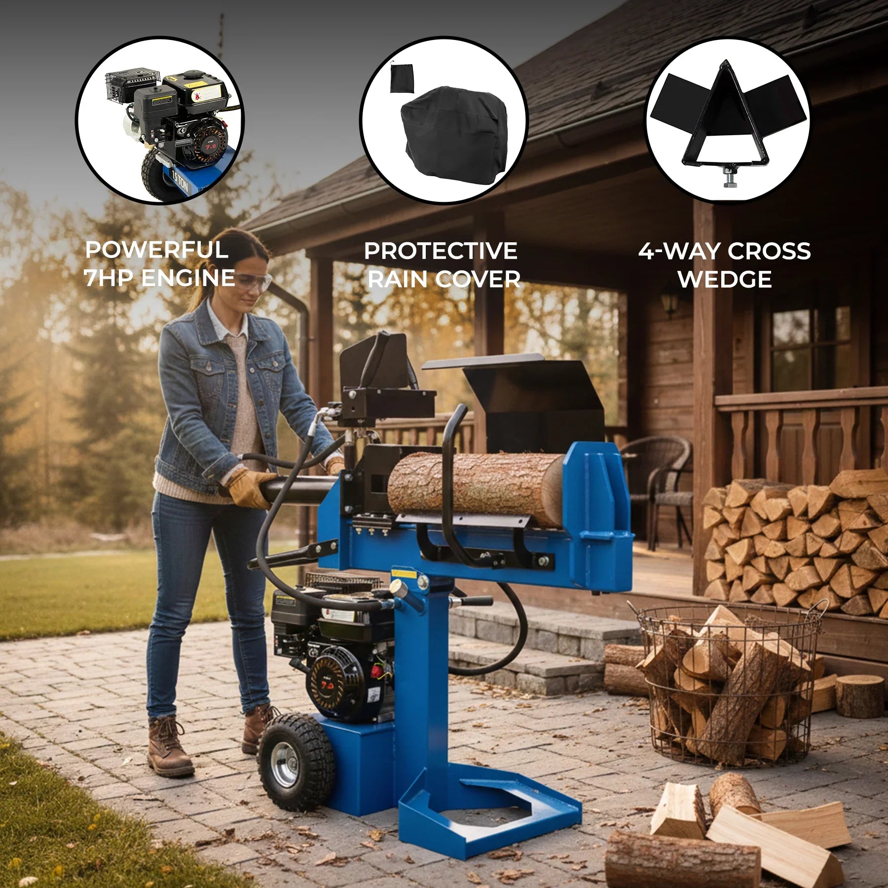 15T Log Splitter