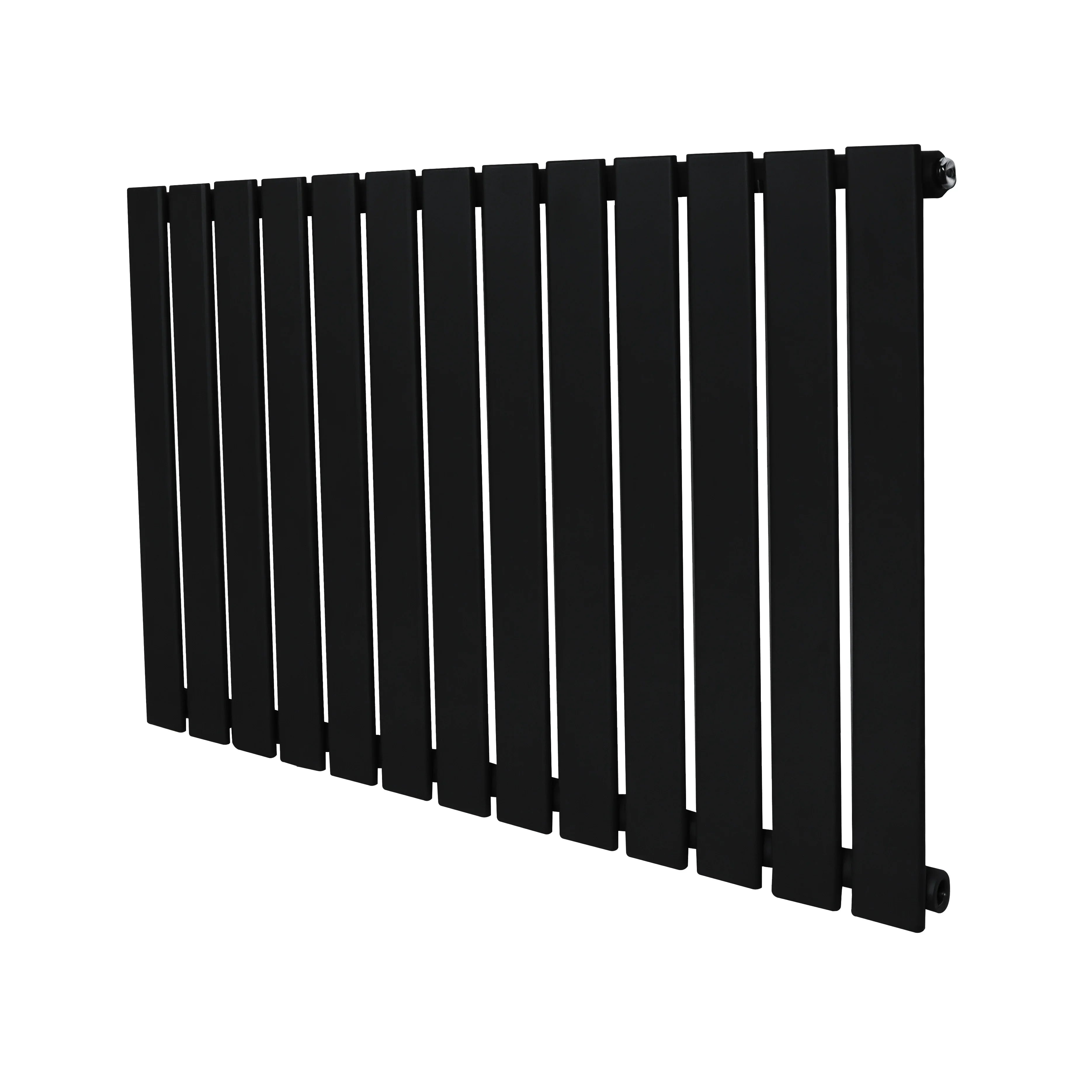 Flat Single Column Radiator - 600 x 910mm - Black