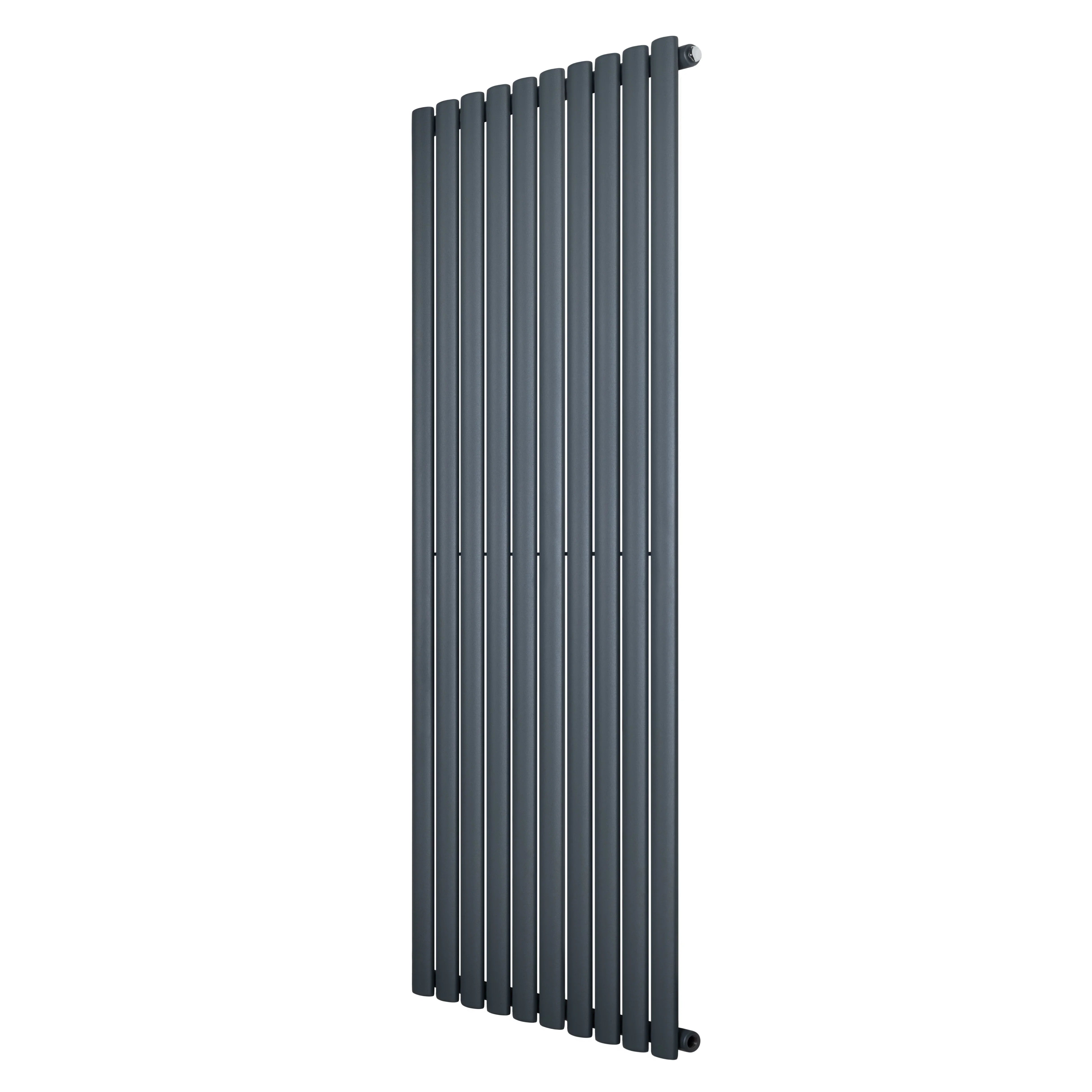 Oval Single Column Radiator - 1600 x 600mm - Anthracite Grey