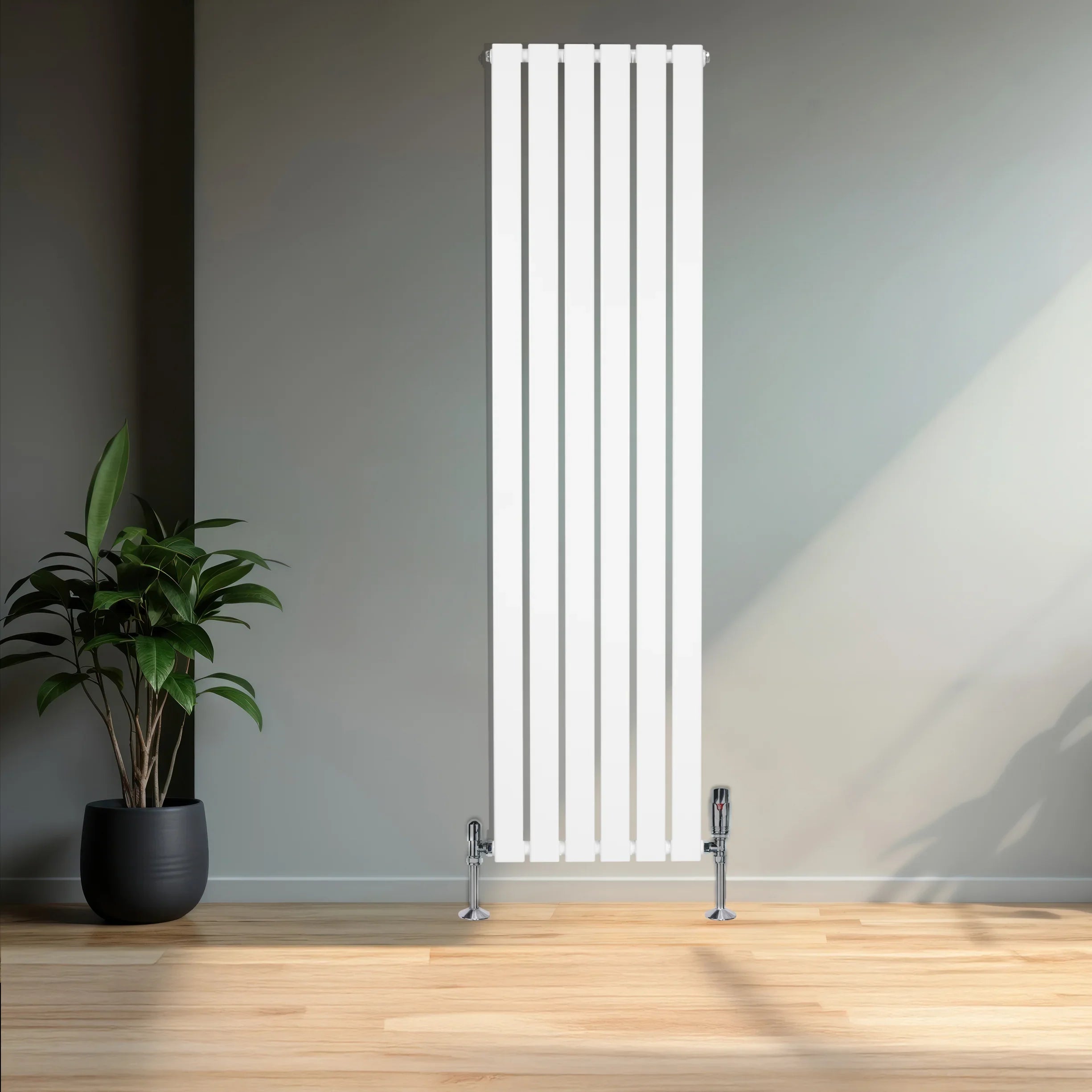 Flat Single Column Radiator - 1600 x 420mm - White
