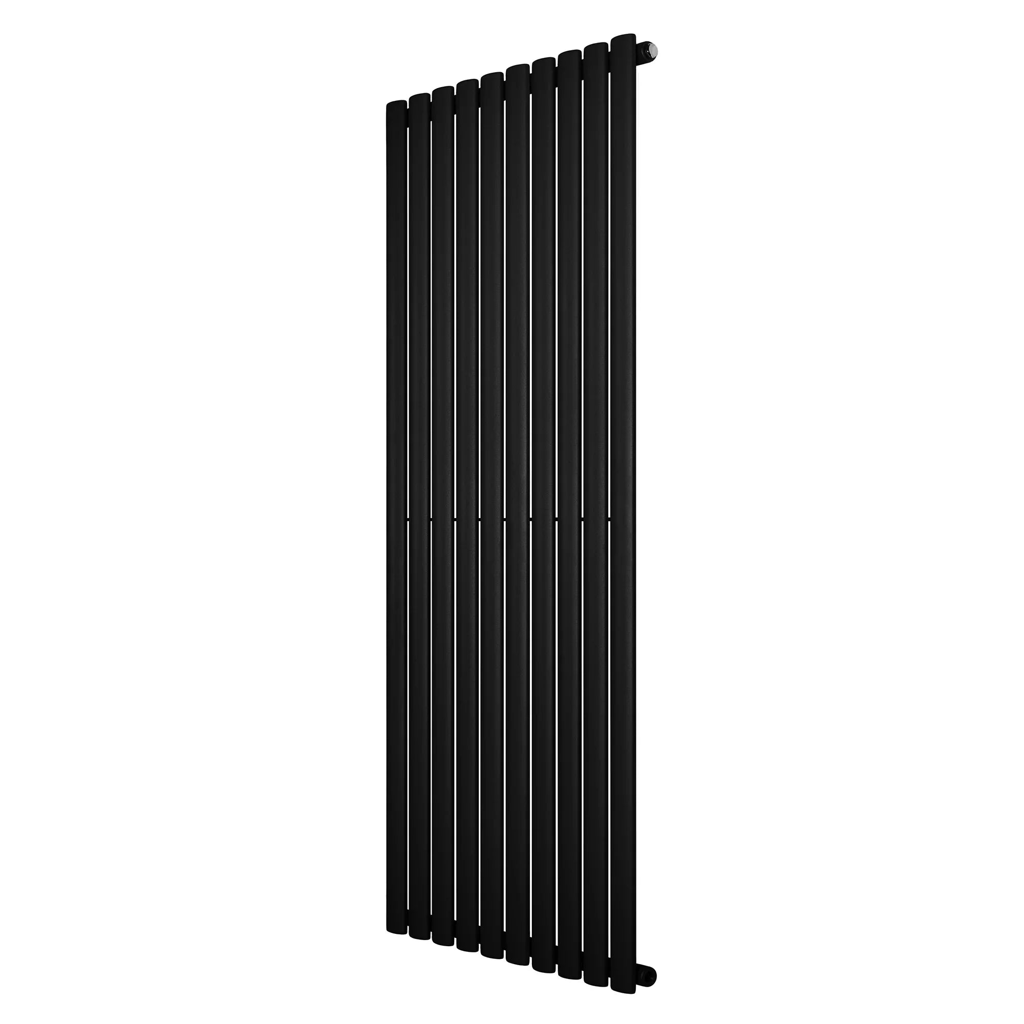 Oval Single Column Radiator - 1600 x 600mm - Black