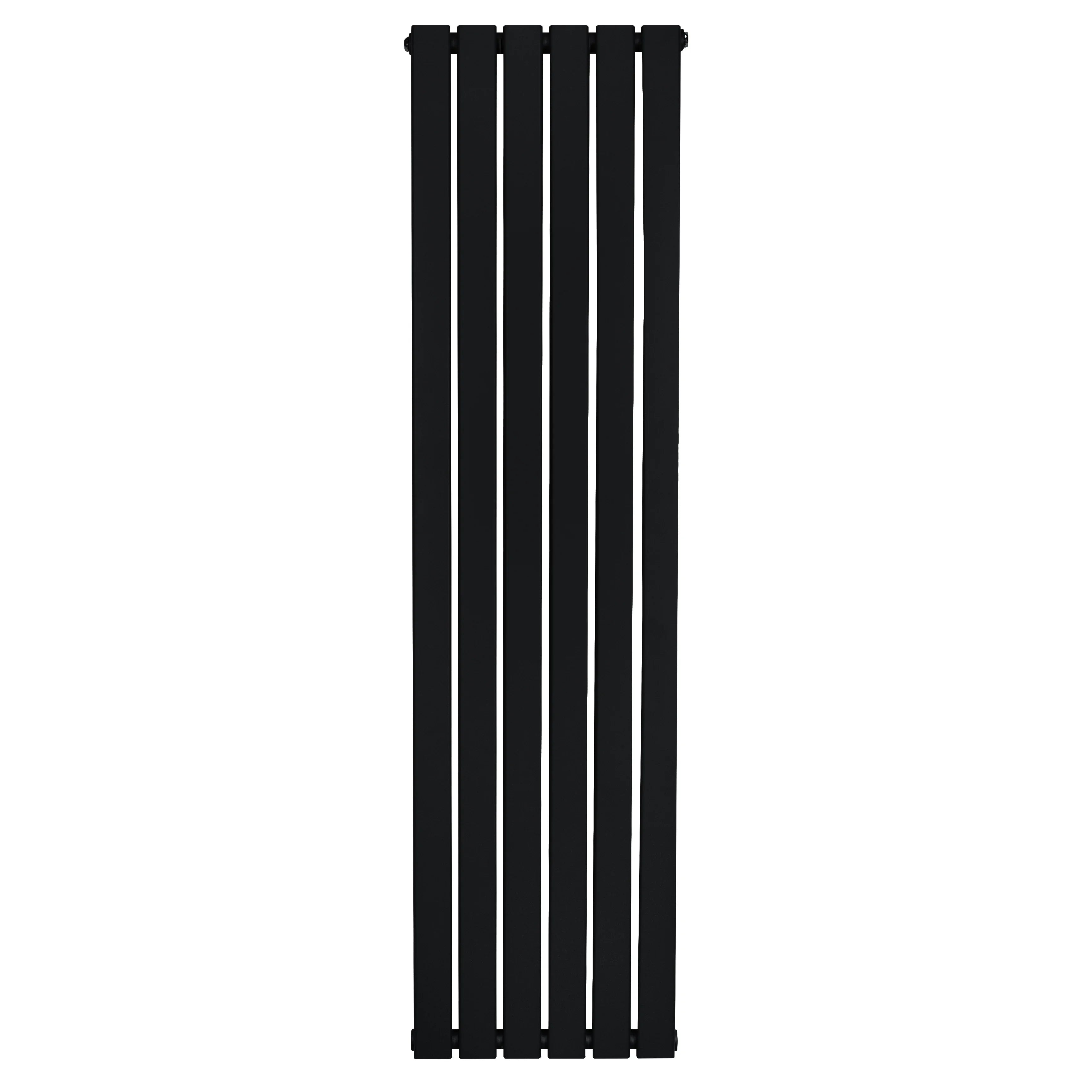 Flat Single Column Radiator - 1600 x 420mm - Black